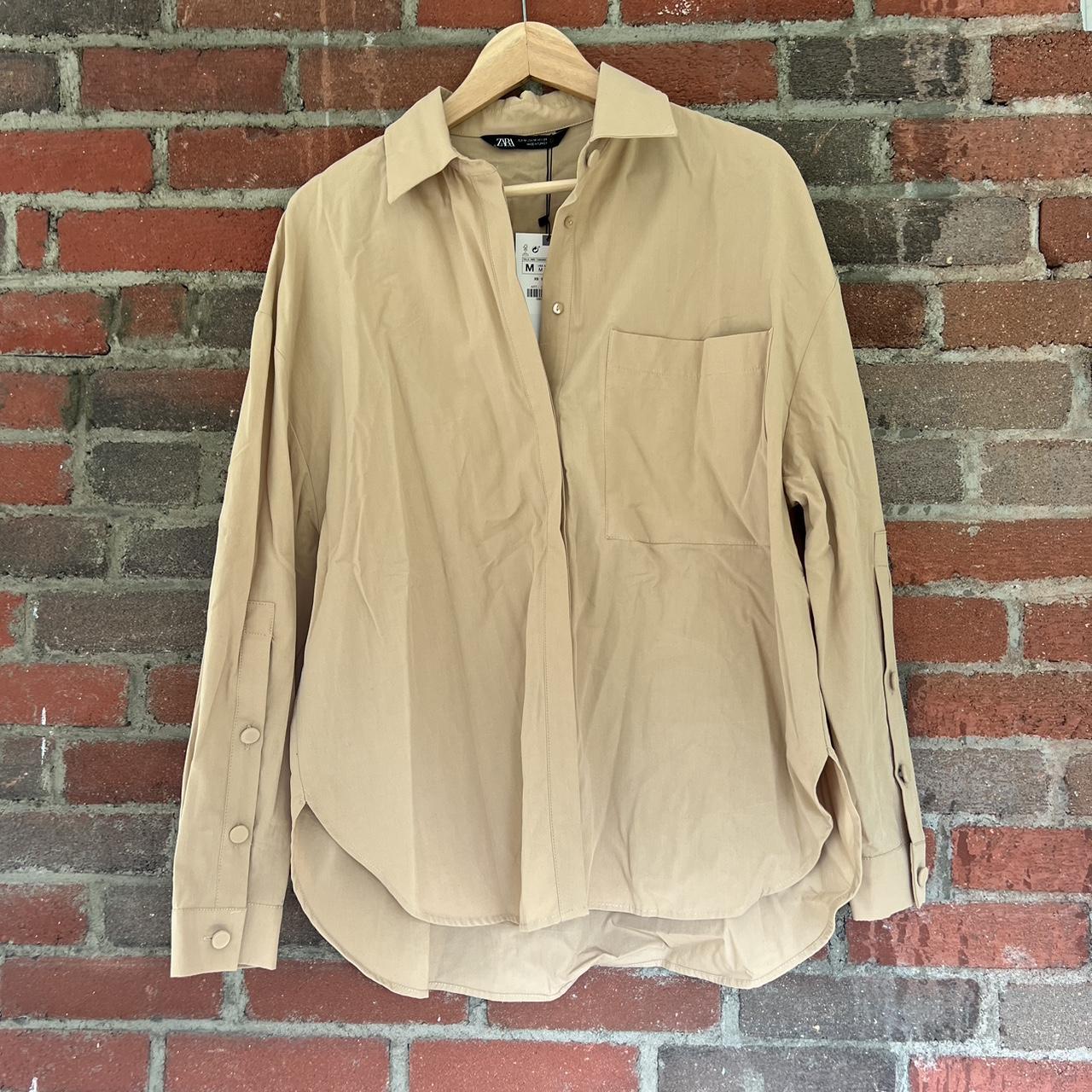 Zara Women's Tan Shirt Depop
