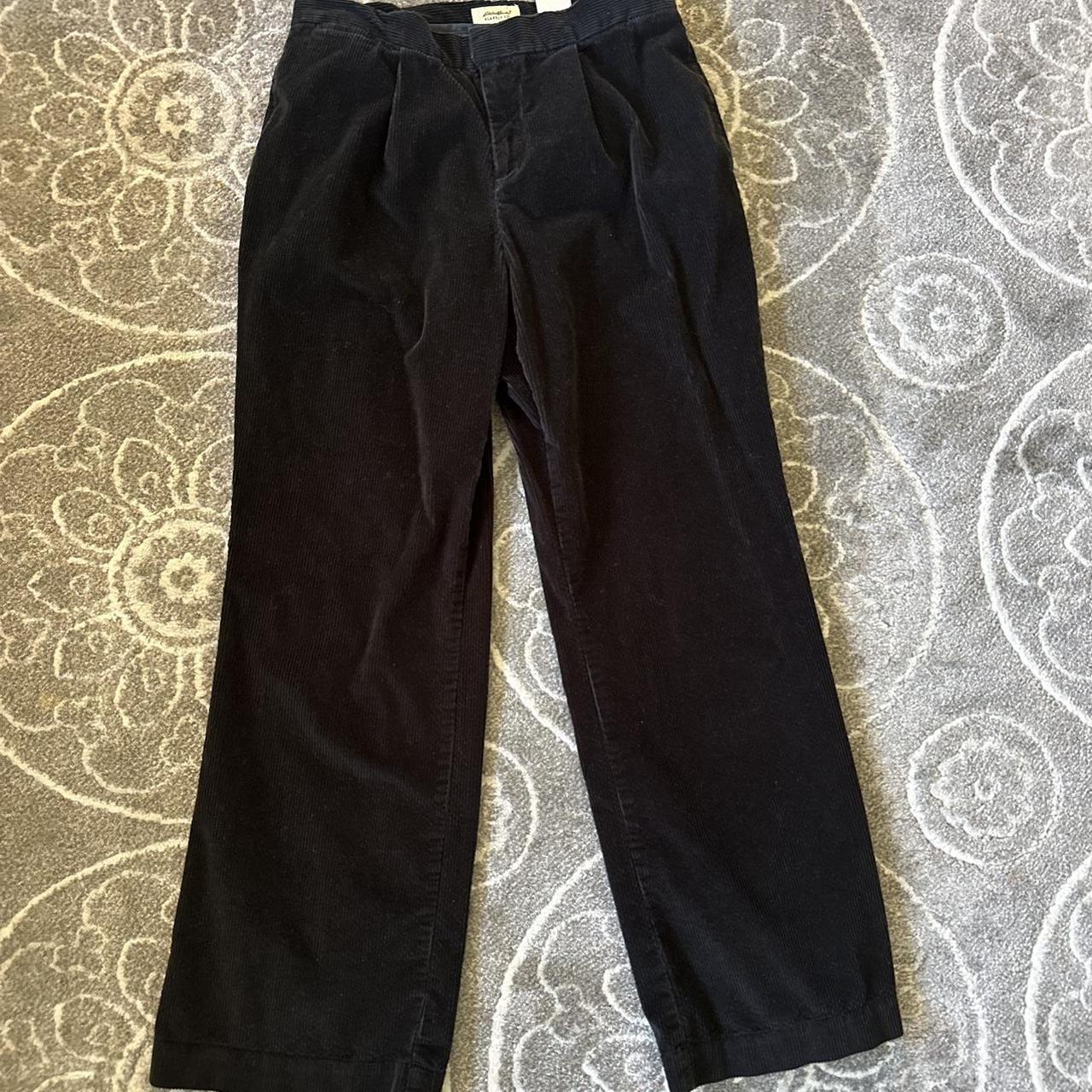 Eddie Bauer Blakely Fit Mid-Rise Wide Leg Black... - Depop