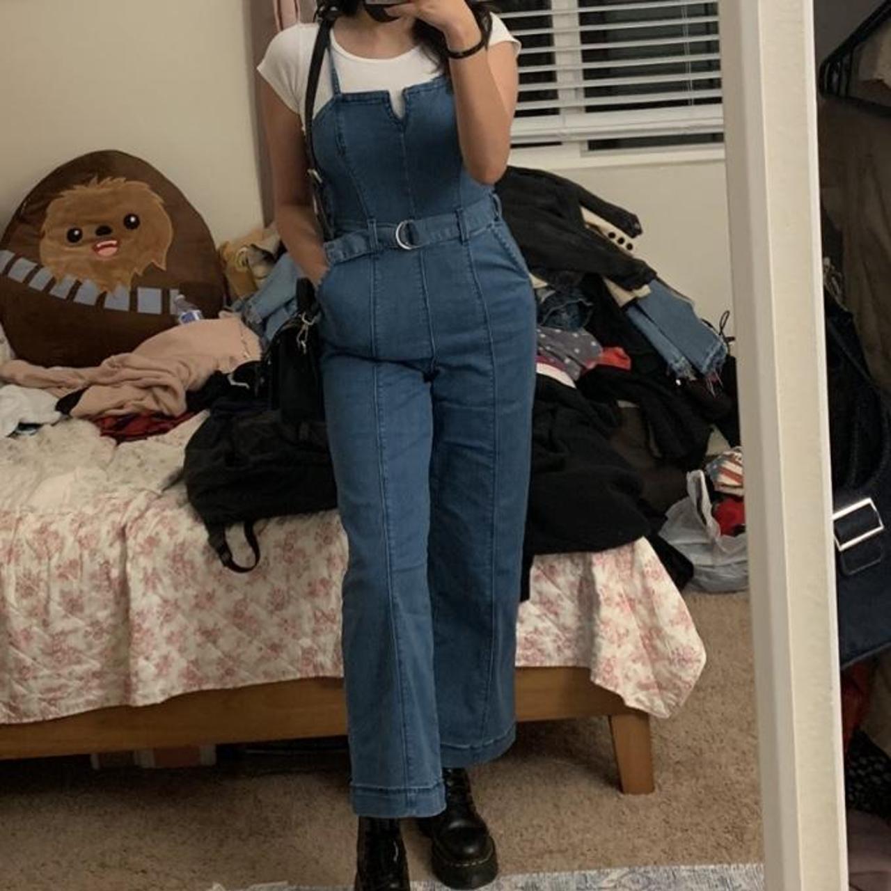 soft denim jumper from hollister for reference im... Depop