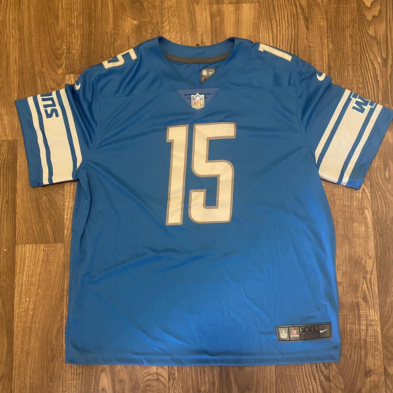 Detroit Lions blue NFL Nike on field #15 Golden Tate - Depop