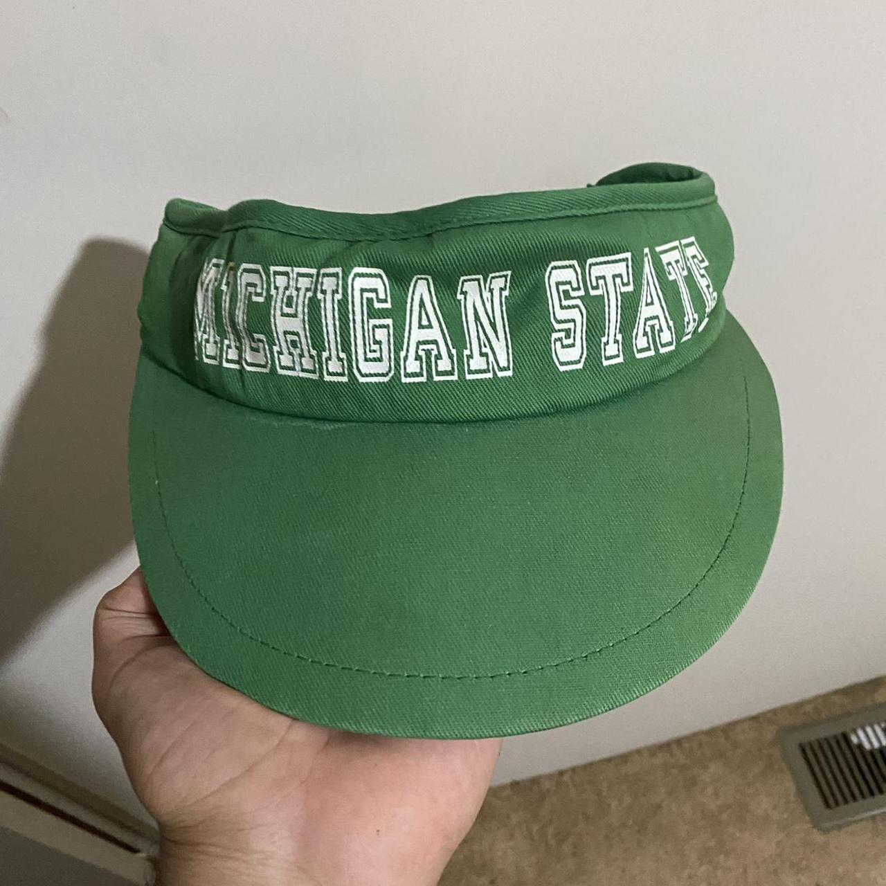 Rare Vintage 90s michigan state visor cap Michigan... - Depop