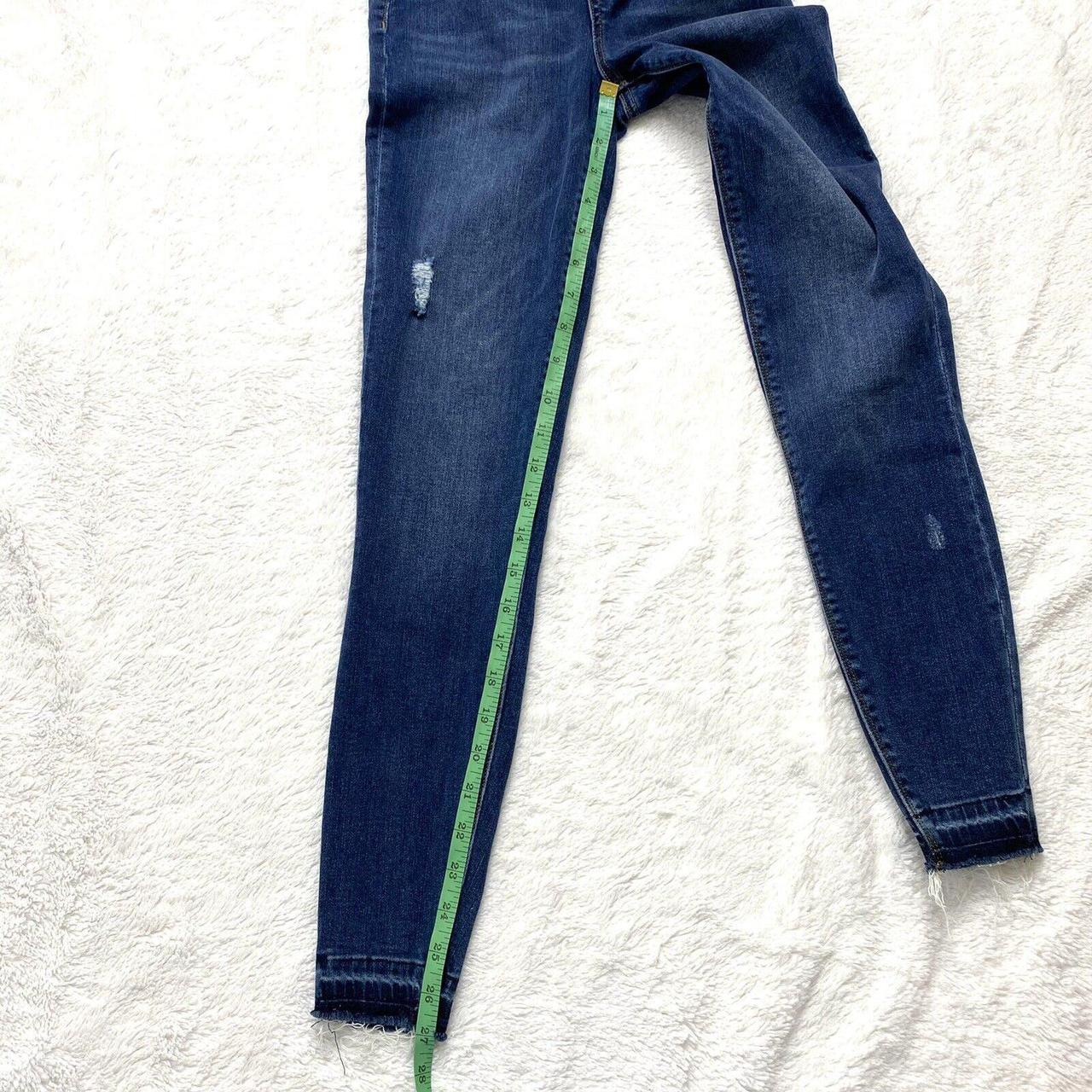 SPANX Distressed Ankle Skinny Jeans - Medium Wash. - Depop