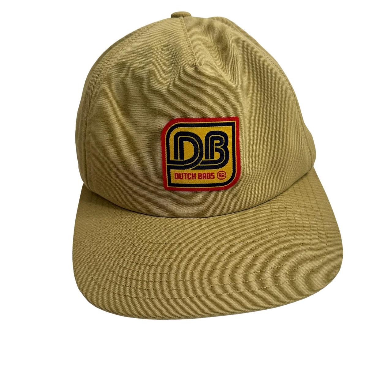 DUTCH BROS Tan Retro DB Snap Back Hat/Cap. A... - Depop