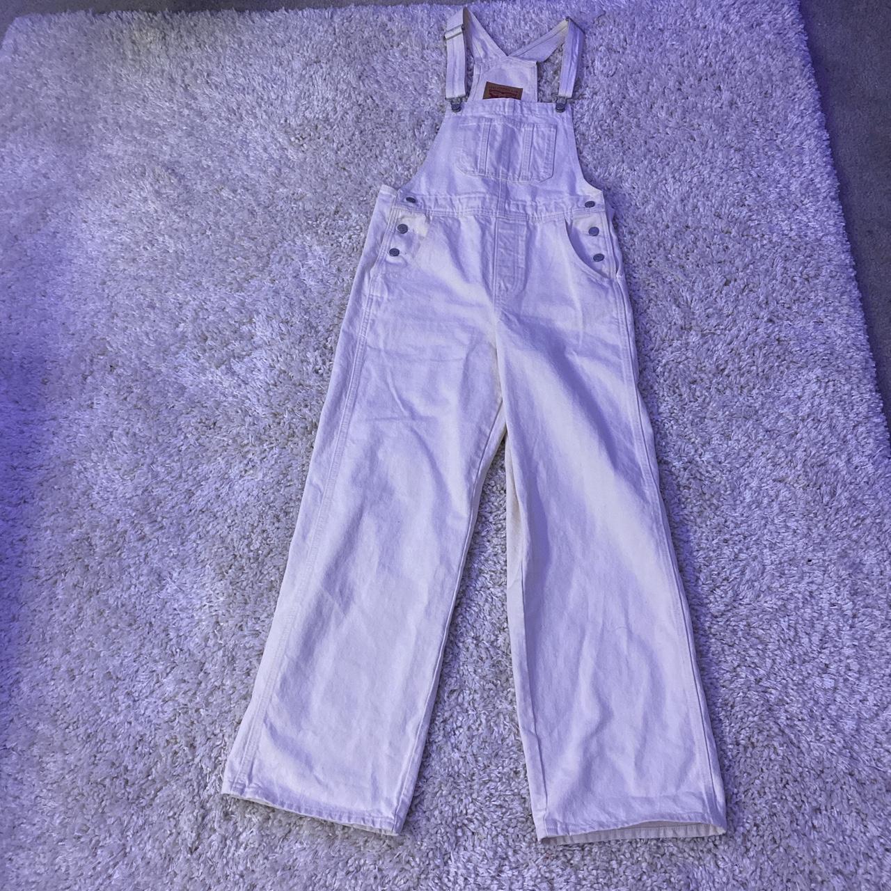 Levi S Women S Cream Dungarees Overalls Depop