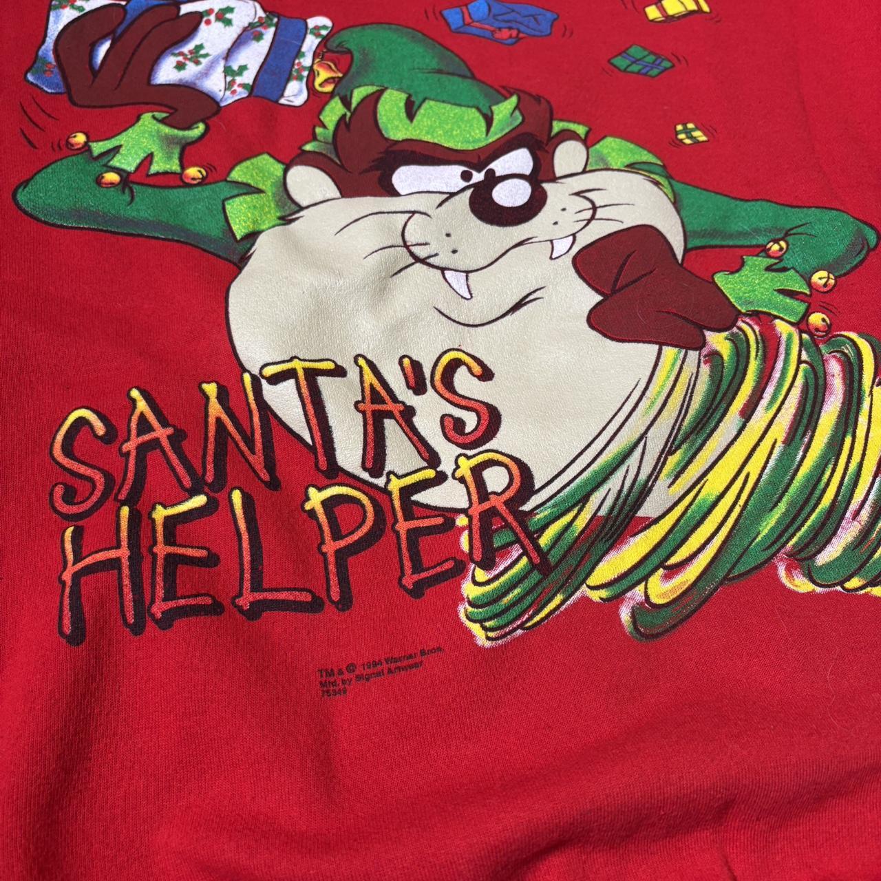 Men's Sweatshirt - Red - XL – 90s Tasmanian Devil… - image 3