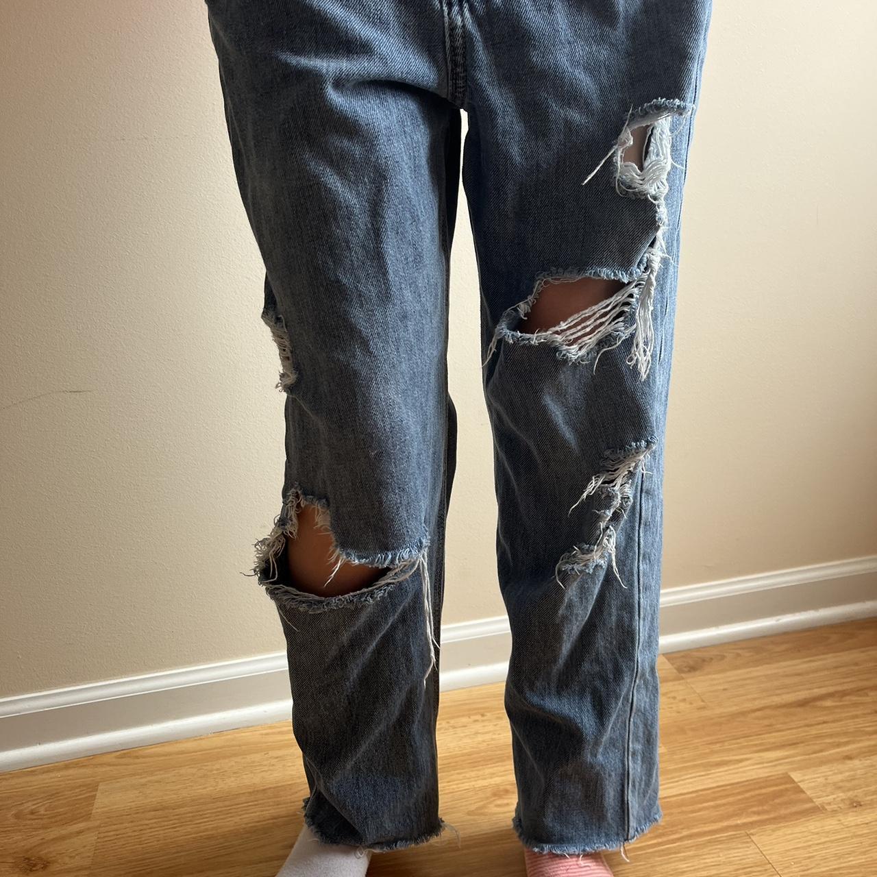 Y2K STREETWEAR RIPPED JEANS listed as brandy for... Depop