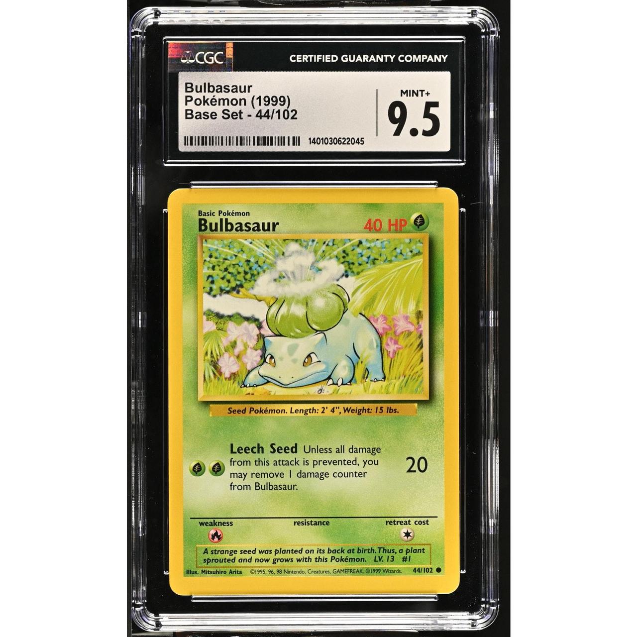 1996 Pokemon high quality Blue Poker Deck Bulbasaur BGS 9.5