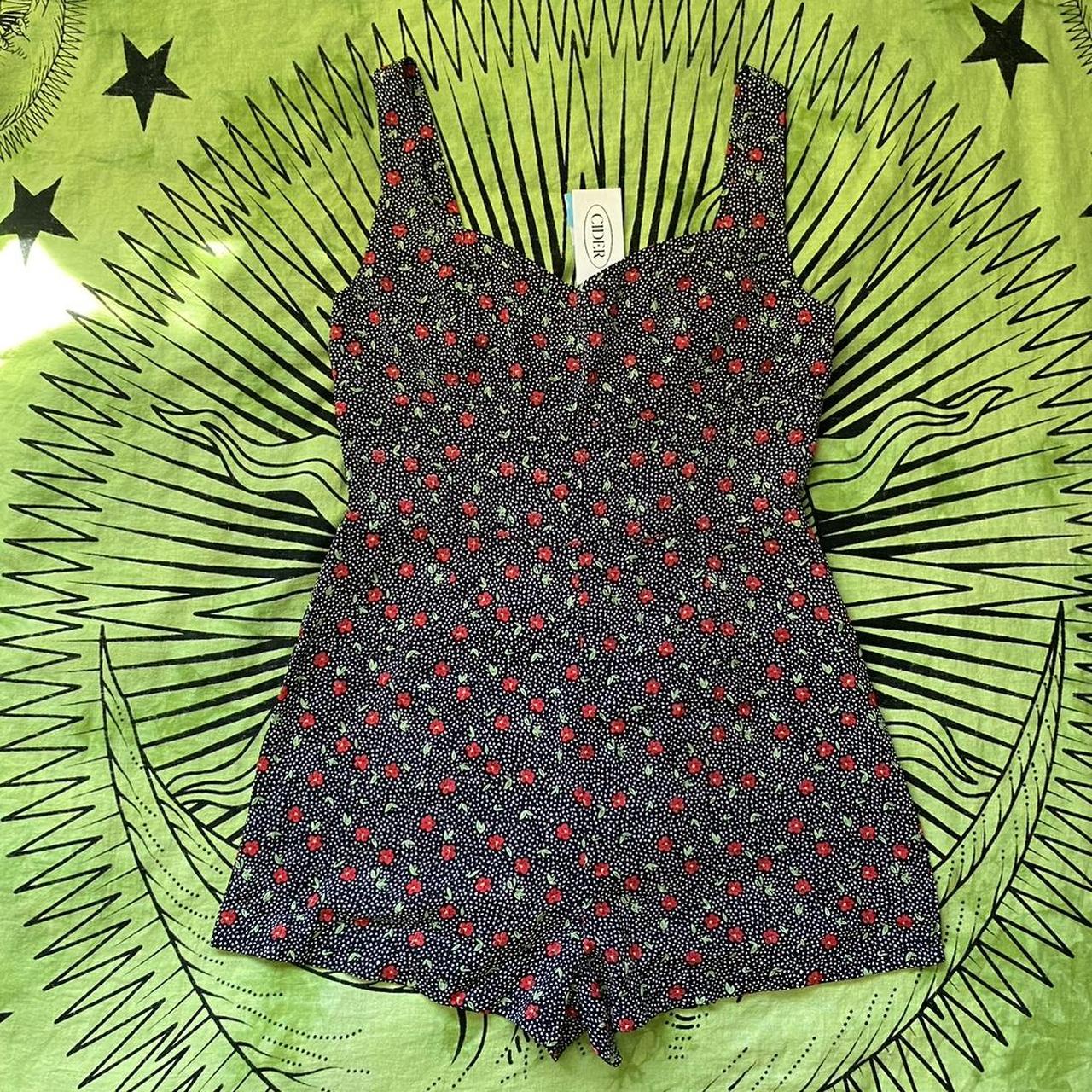NWT Cider Red And Black Color Floral Pattern... - Depop