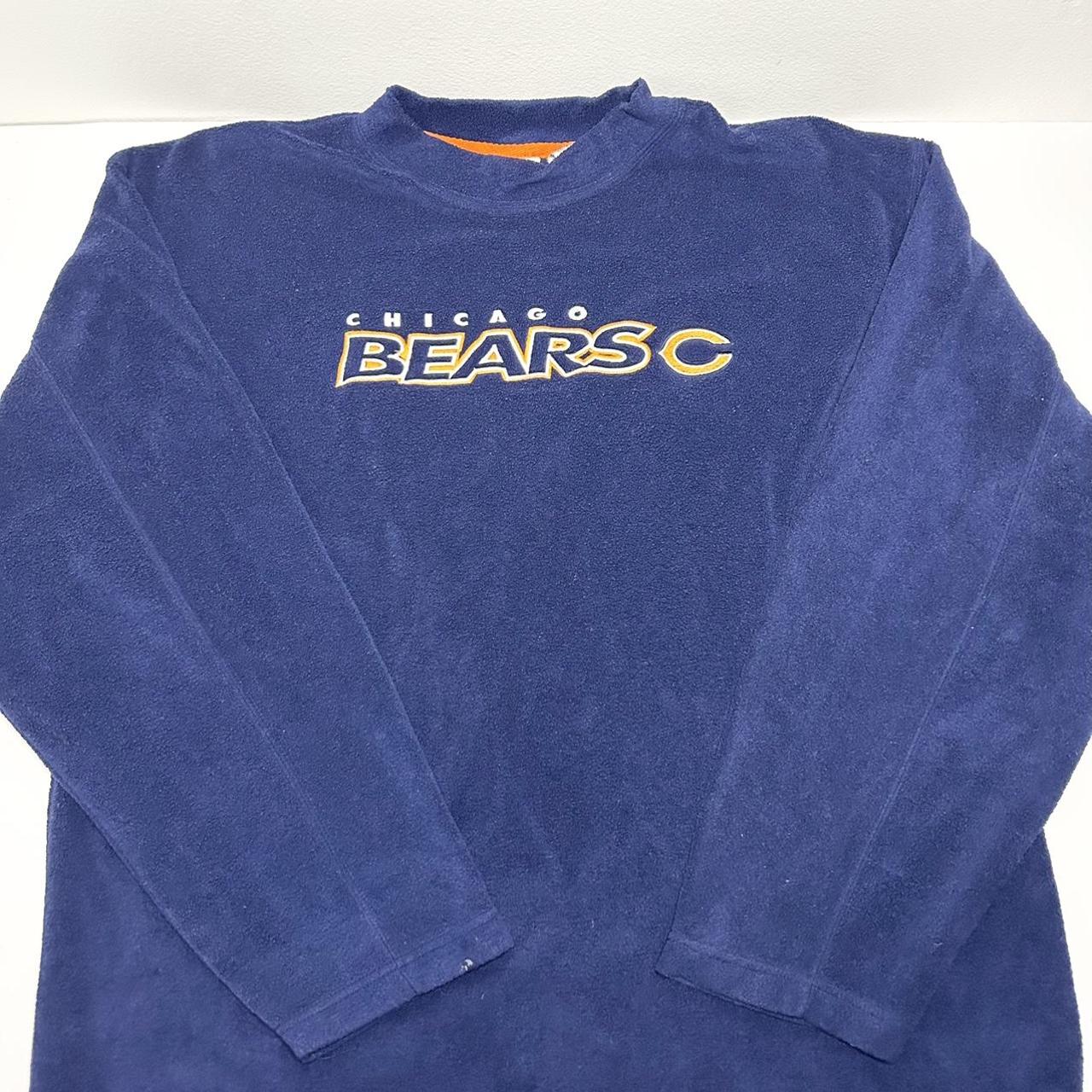 Chicago Bears Sweater Mens Large Blue Orange Hoodie Pullover NFL