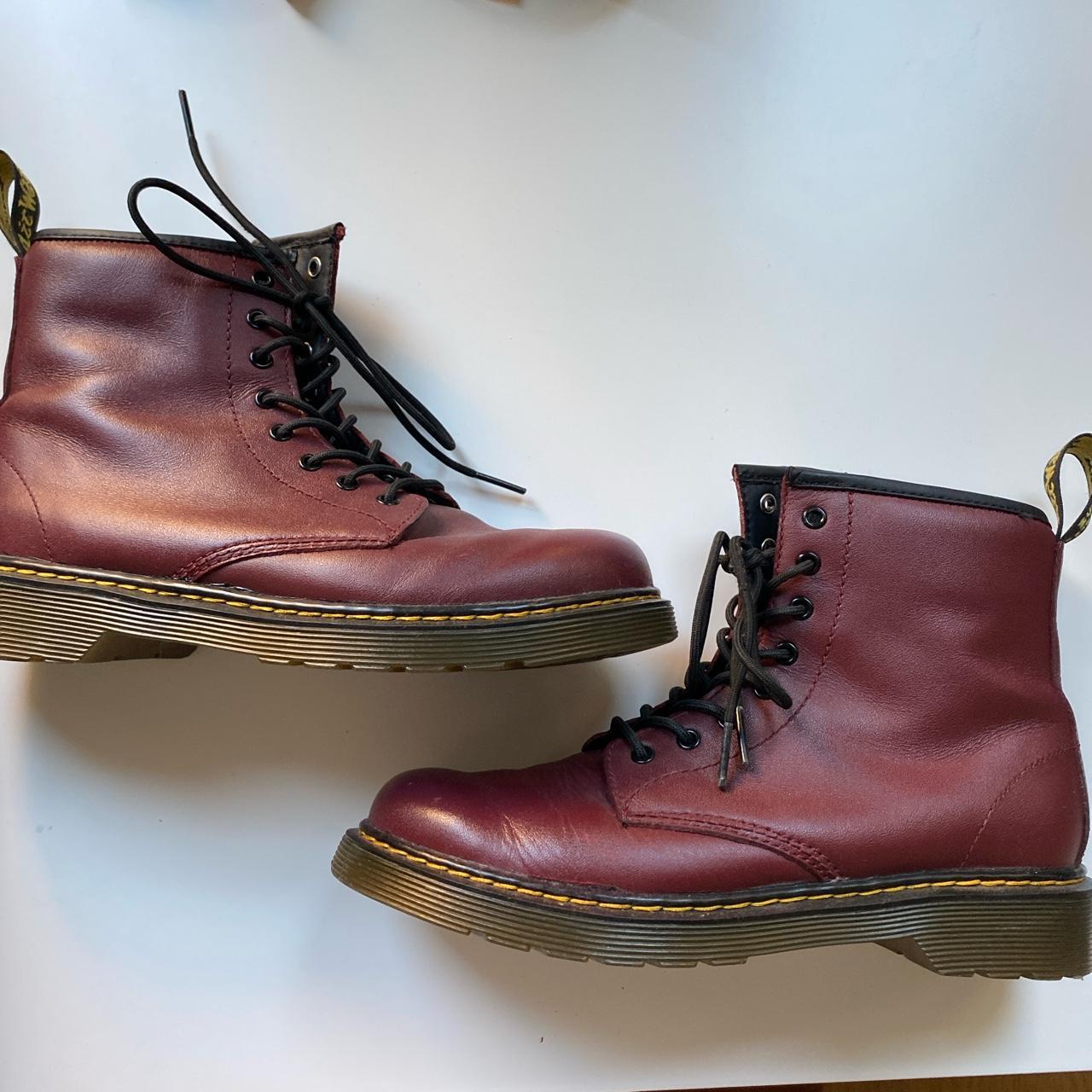 Mens burgundy doc outlet martens