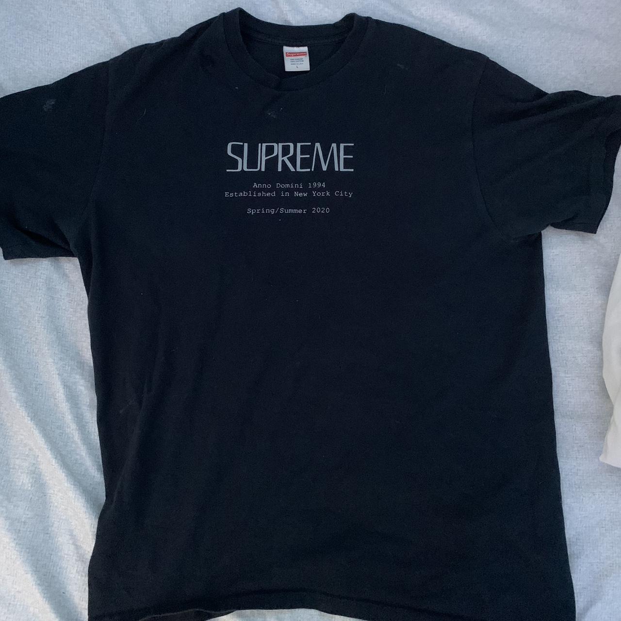 Supreme New York Shop tee black Size Large