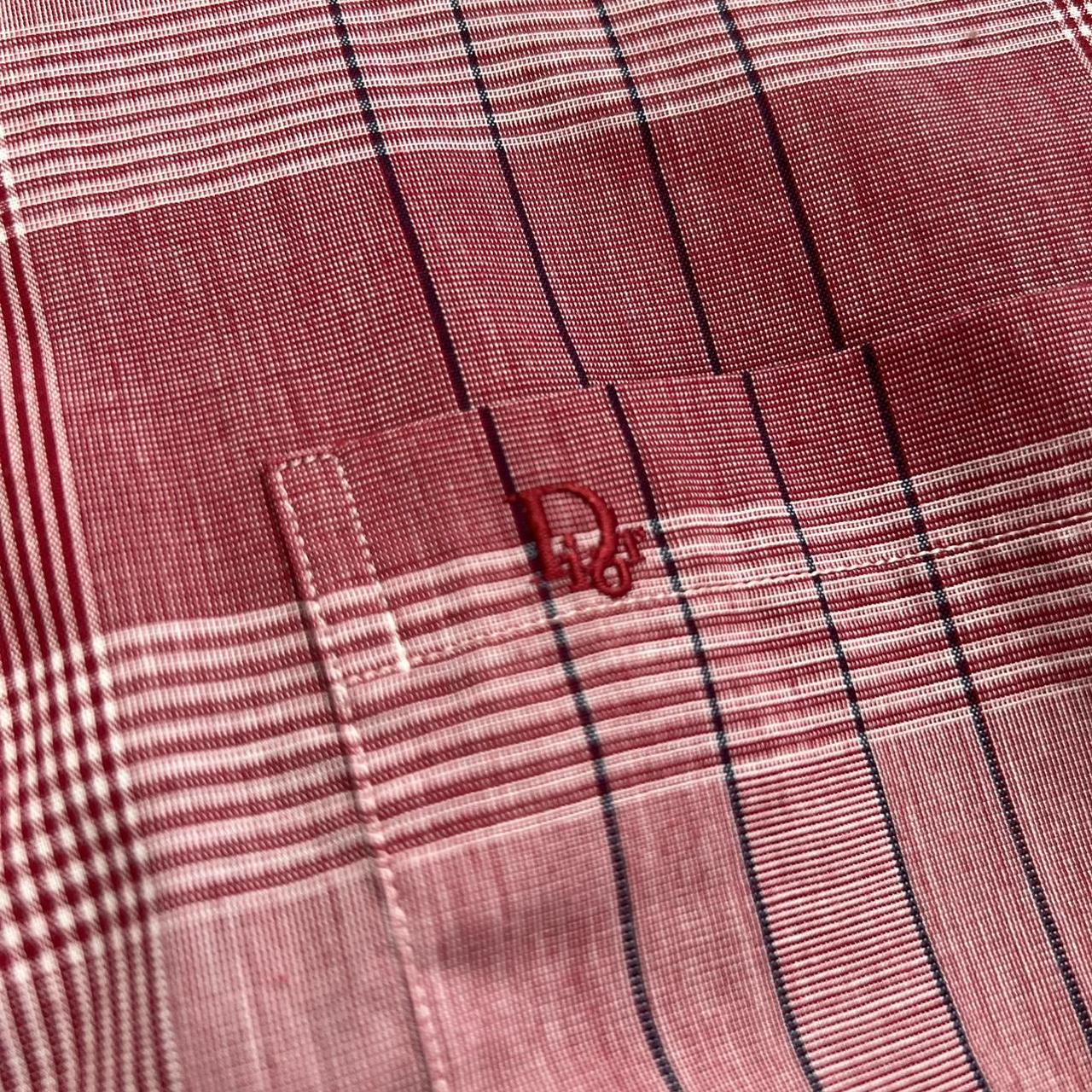 Christian Dior Men's Red and White Shirt | Depop