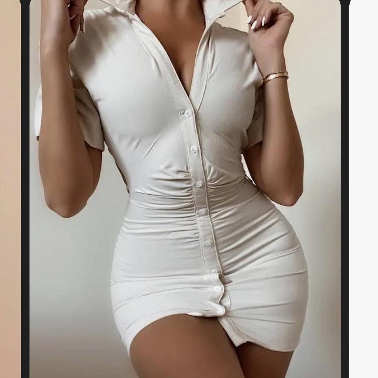 House of CB “shirt dress” in cream! still