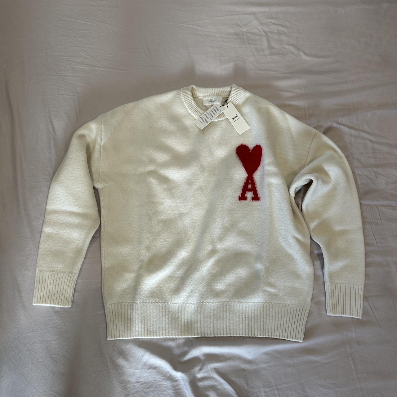 Ami off white knit sweater Brand new received as Depop