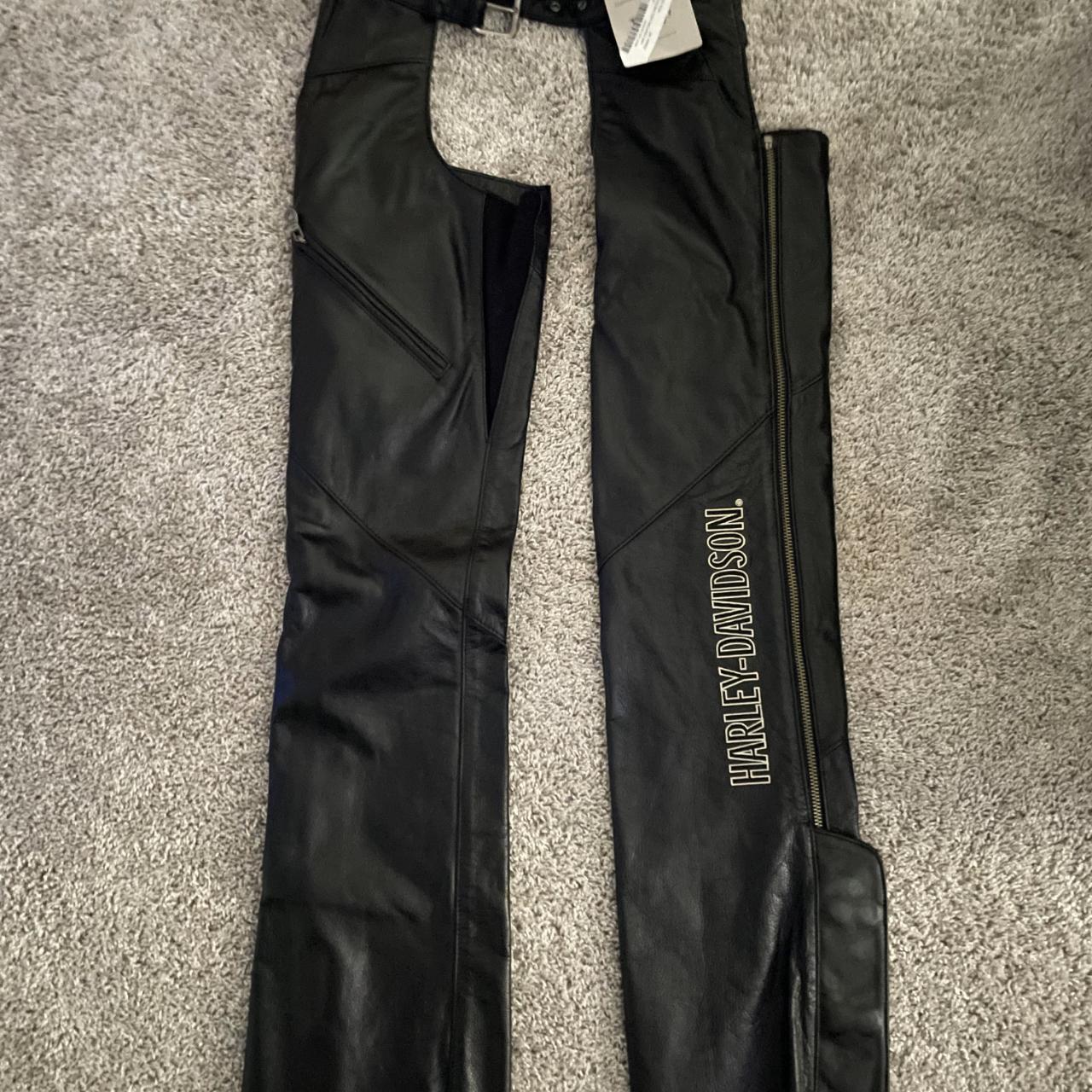 Harley Davidson real leather chaps never worn xs - Depop