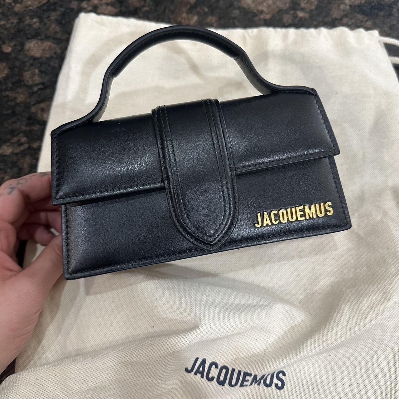 Jacquemus Women's Black and Gold Bag | Depop