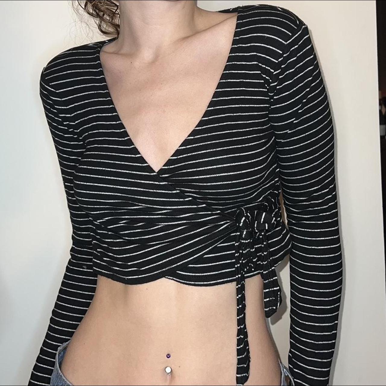 Two ballet core style tops! The first top is a wrap - Depop
