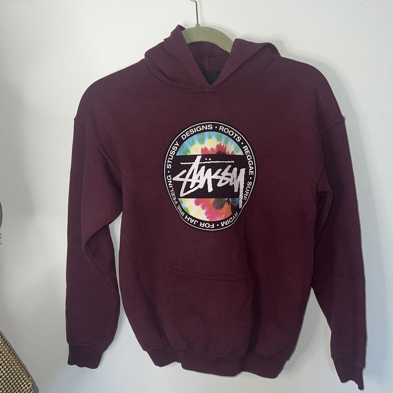 Stussy 2025 burgundy hoodie