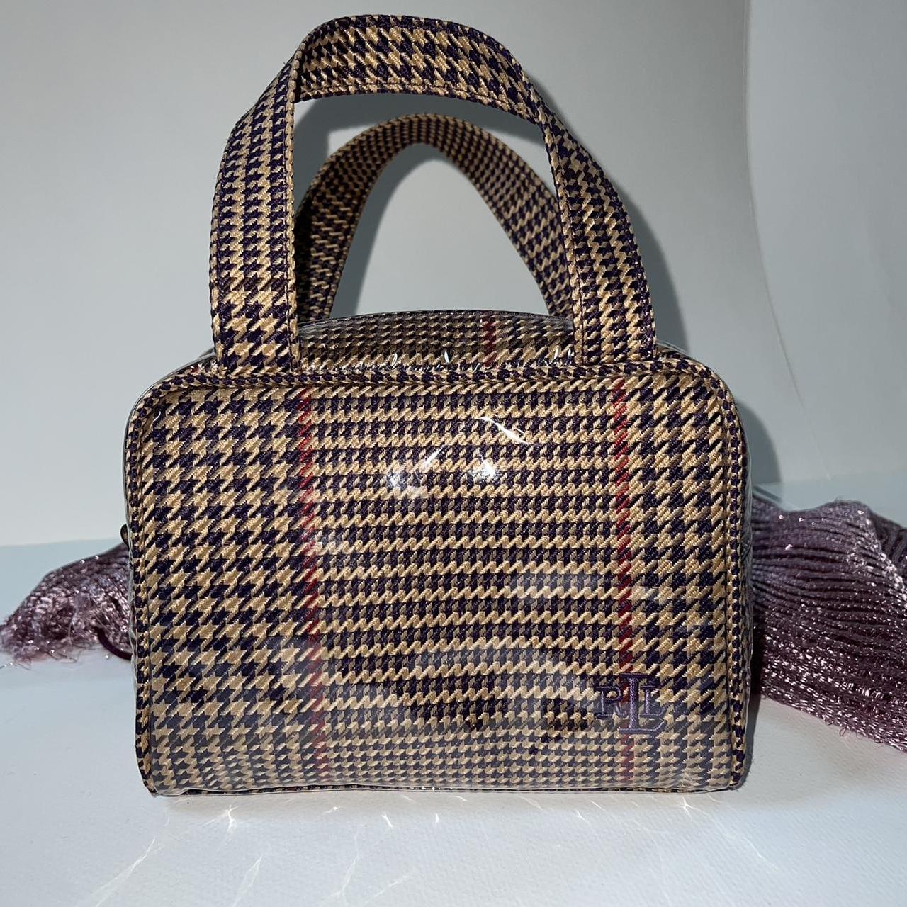 Ralph Lauren mini bag makeup bag Super cute tweed Depop