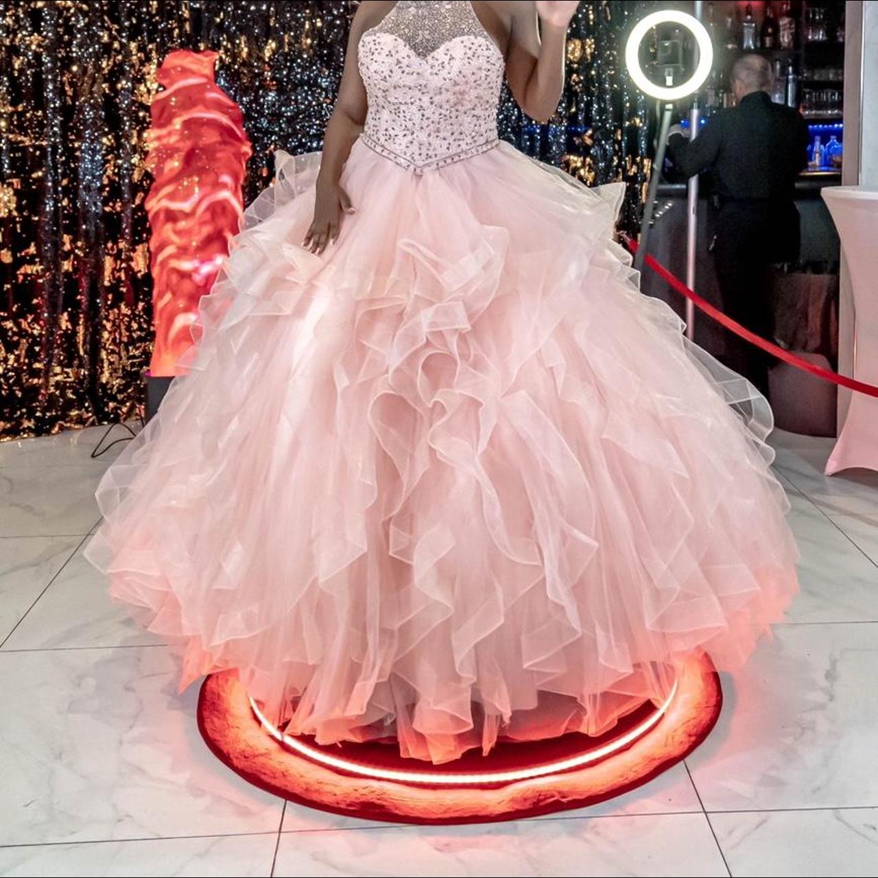 pastel pink light pink quinceanera dresses