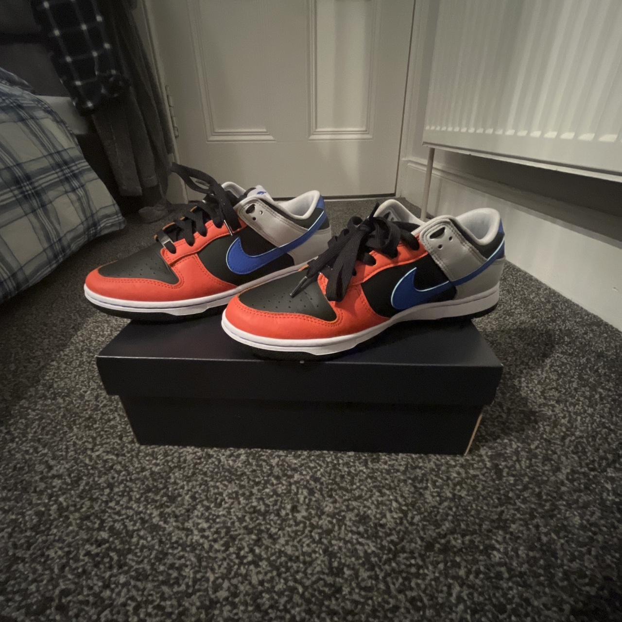 mens blue and orange nike shoes