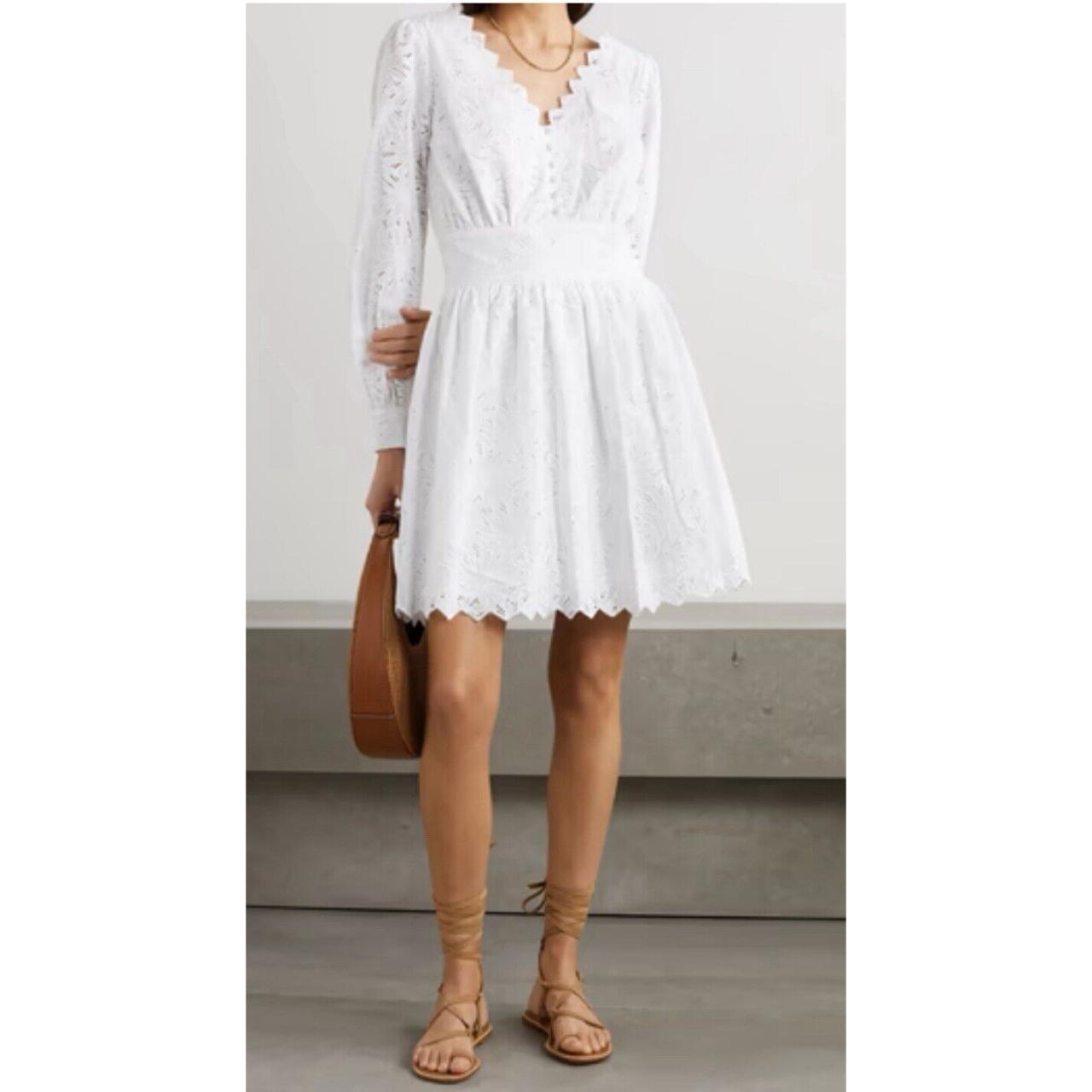 Michael kors white ruffle dress best sale