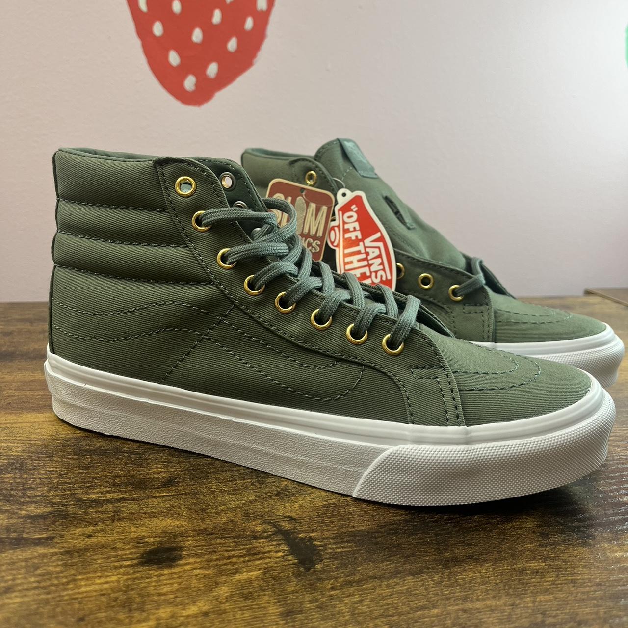 Vans sk8 hi olive on sale green