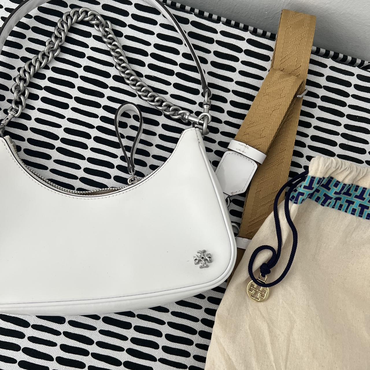 tory burch white mercer bag can wear with 3... - Depop