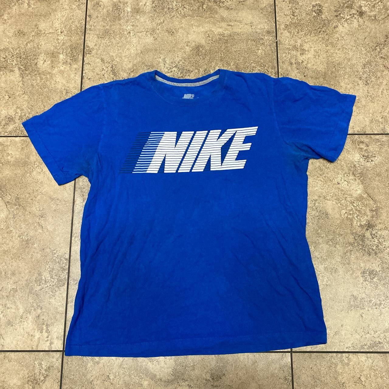 ʀᴇᴀᴅ ʙɪᴏ ʙᴇғᴏʀᴇ ᴘᴜʀᴄʜᴀsᴇ Blue Nike shirt Tagged... - Depop