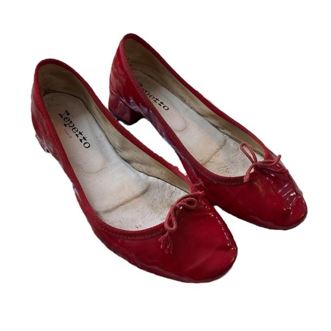 Repetto Women's Red Ballet-shoes | Depop