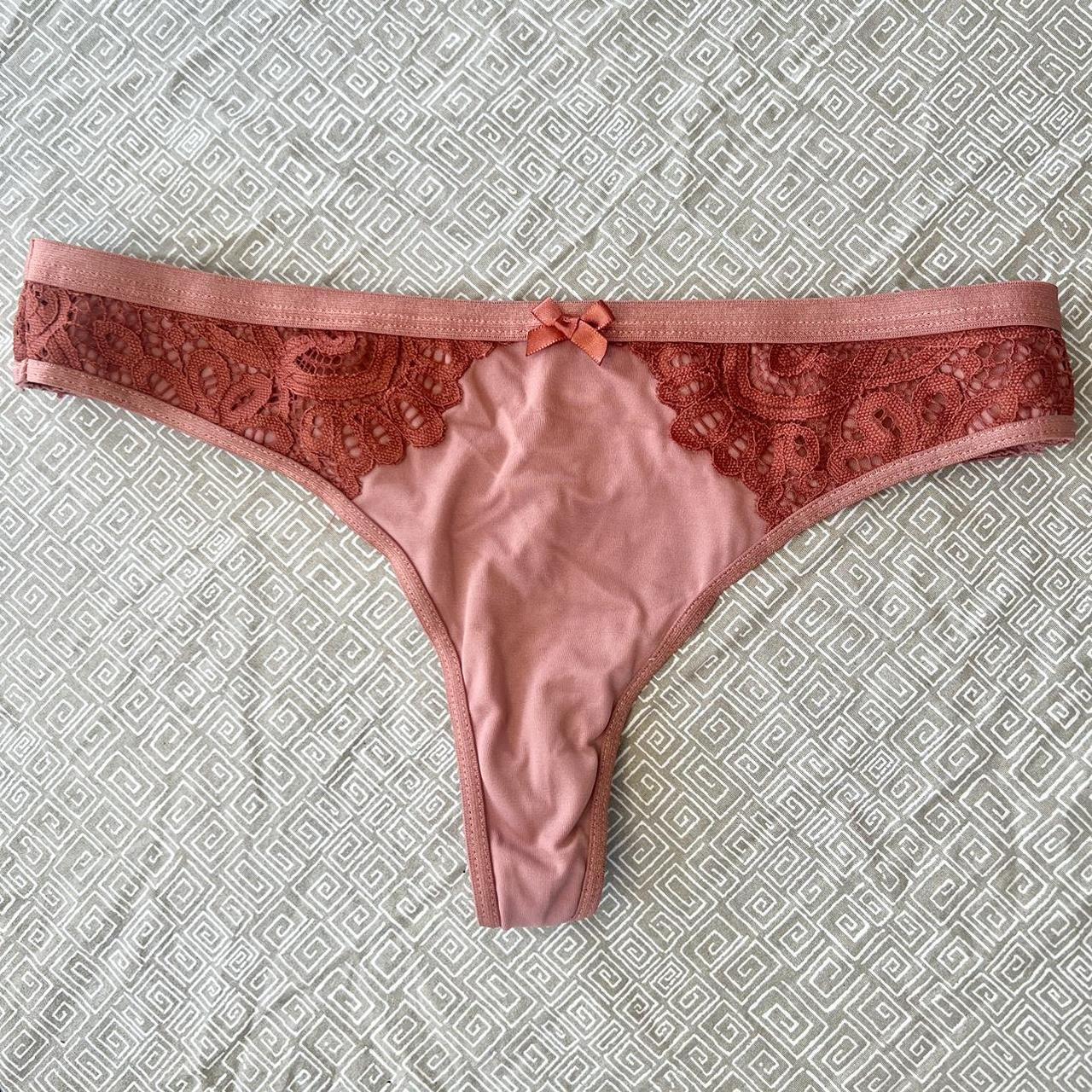Auden Women's Orange and Tan Panties | Depop