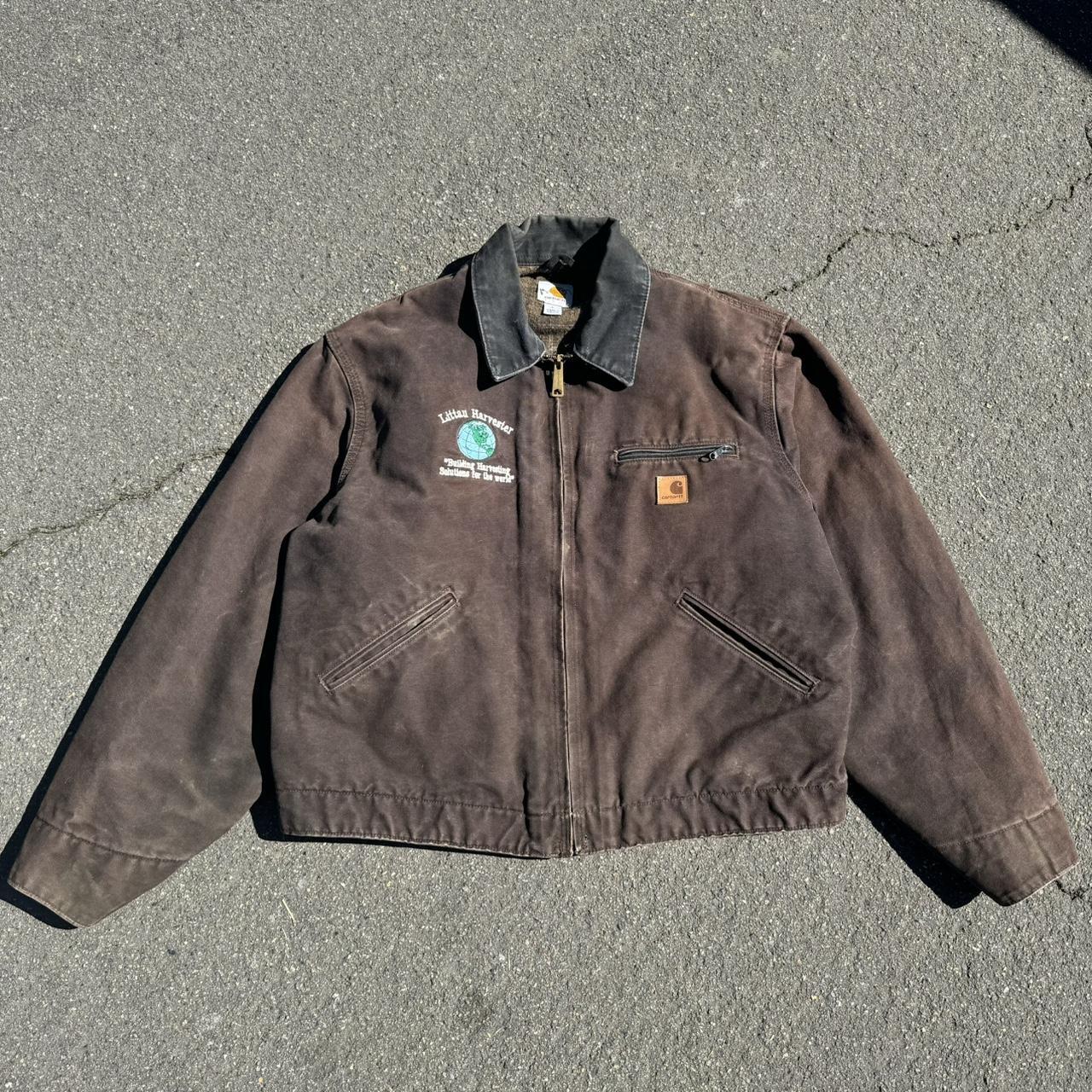 Carhartt J97 SDL ブラウンジャケット VTG Carhartt Jacket Detroit J97 SDL Camel Brown Blanket