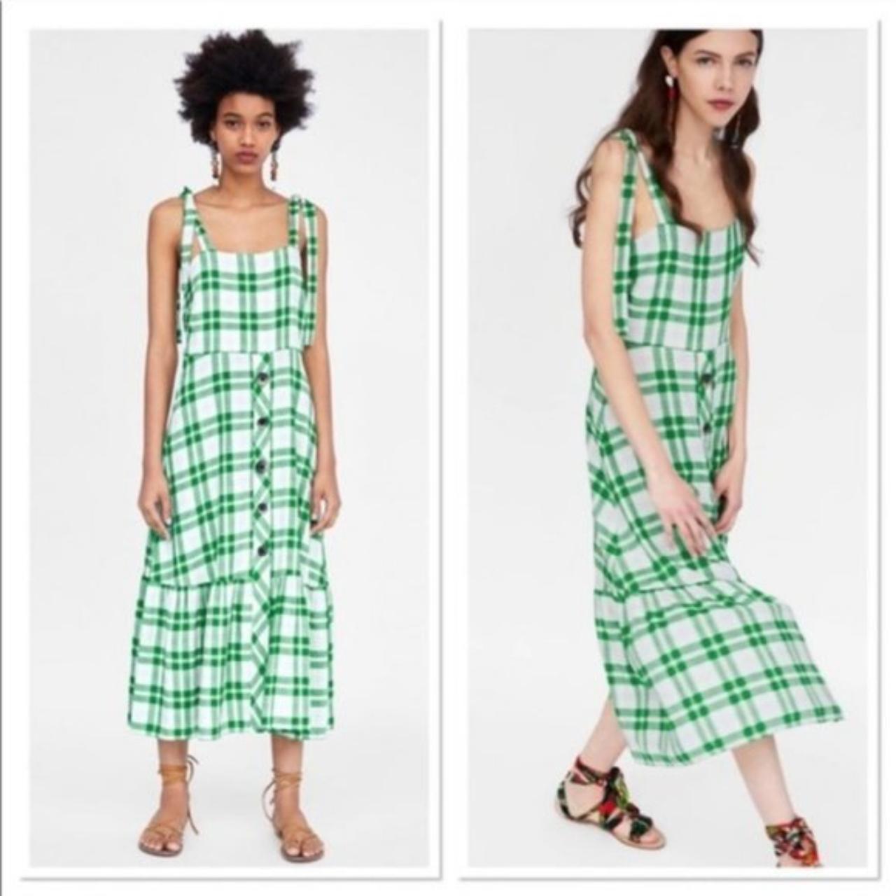 Light green shop plaid dress