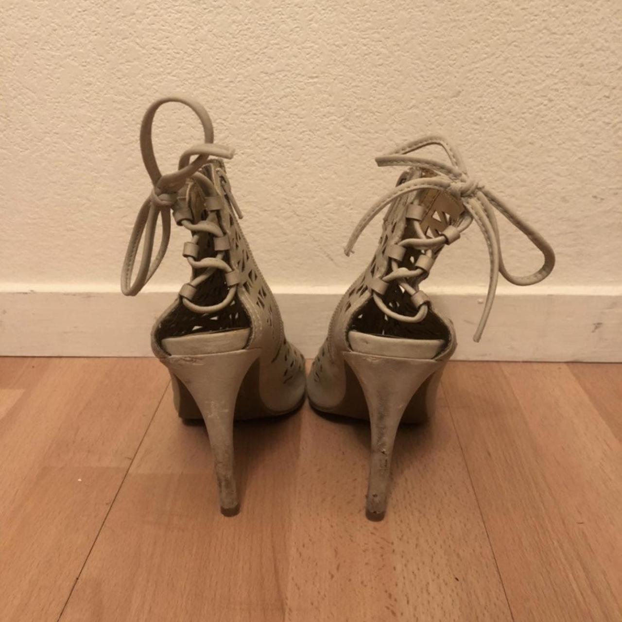 LC Lauren Conrad Nude Peep Toe Cut-Out - Depop