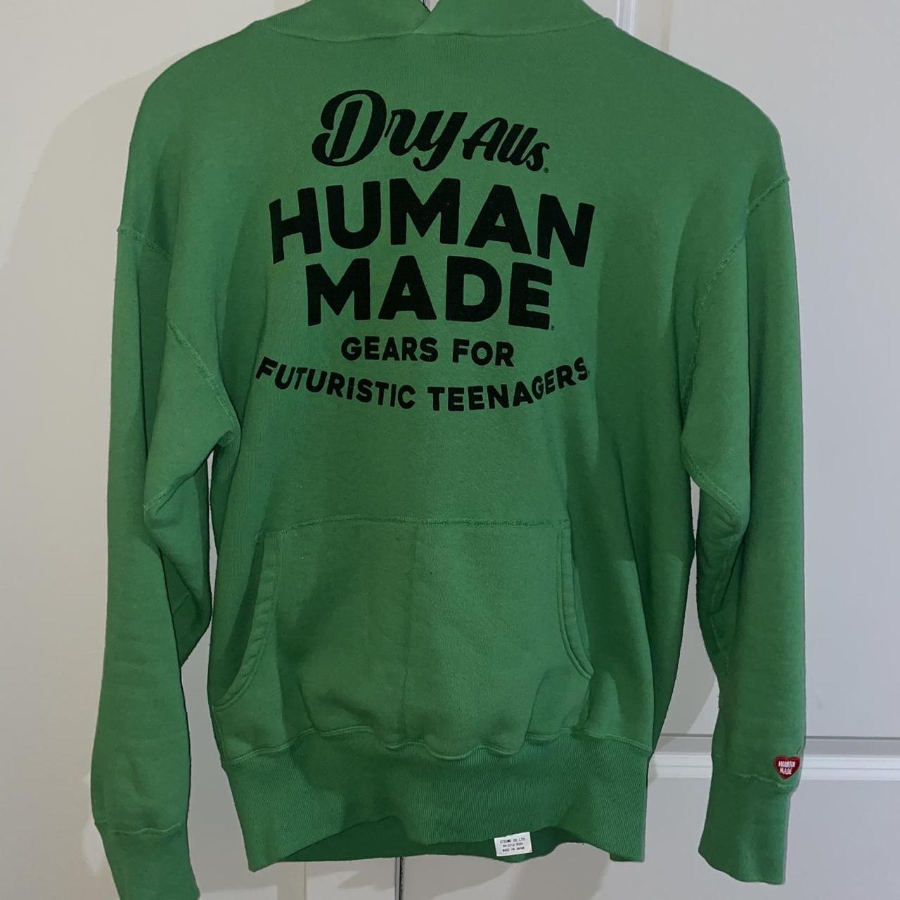 Human Made Men's Green and Black Hoodie (2)