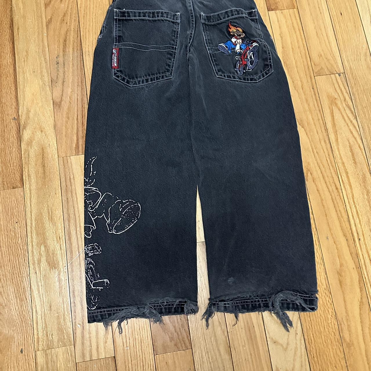 Jnco flame head black vintage y2k Size 12 kids but... - Depop