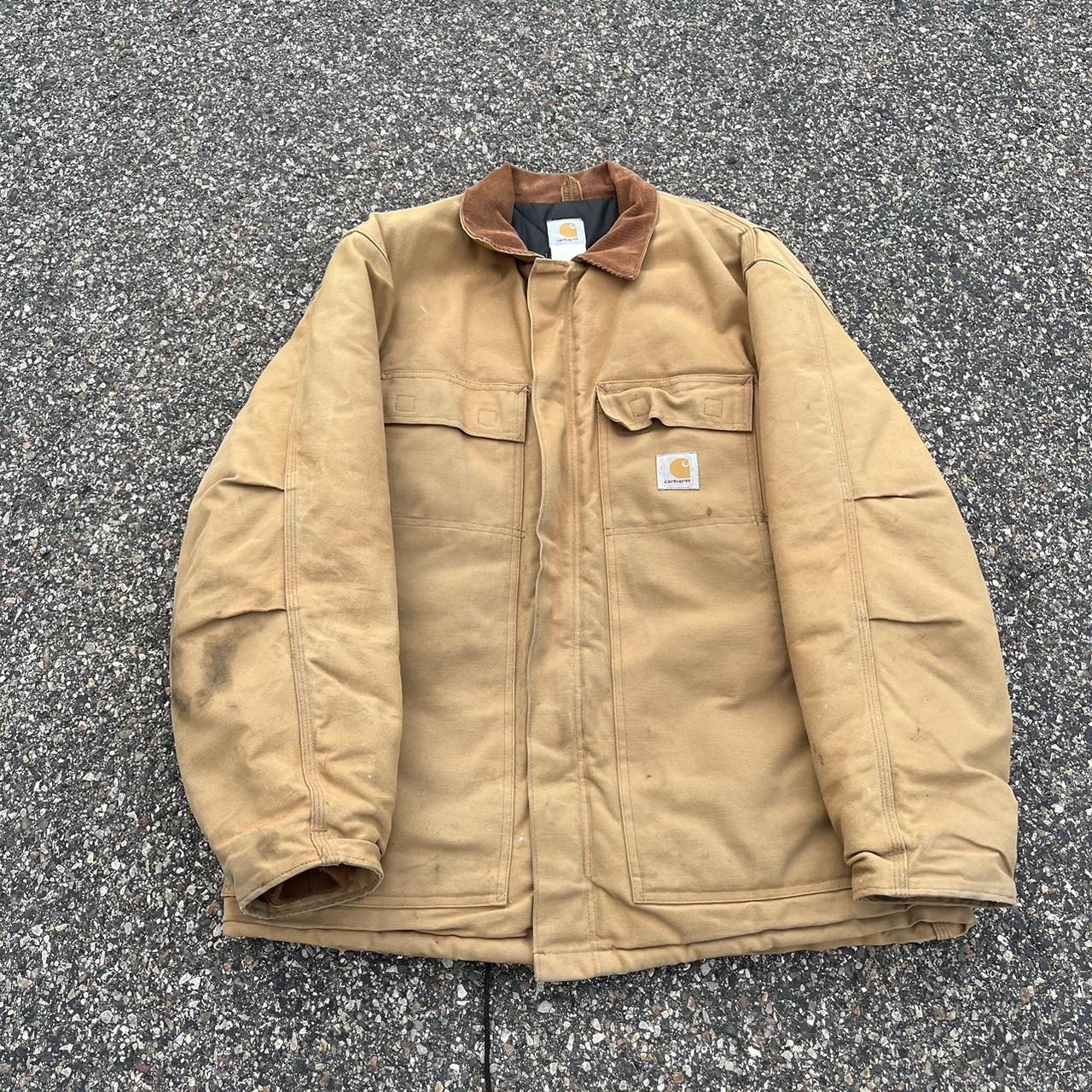 Vintage carhartt chore jacket Nice essential Size... - Depop