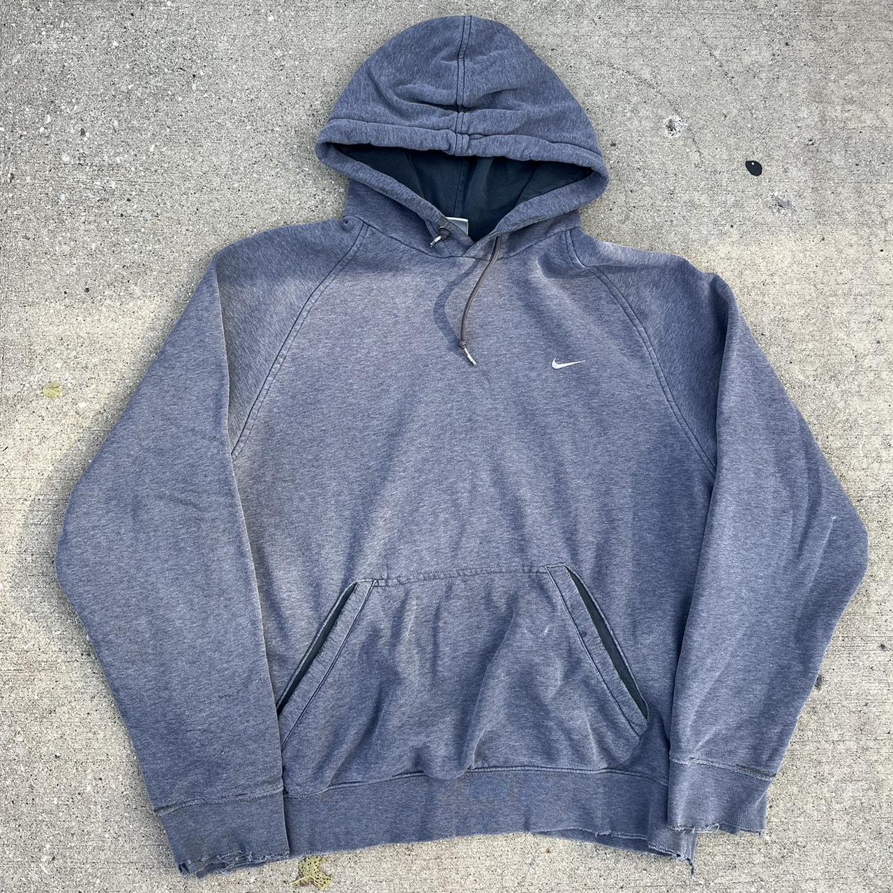 Vintage y2k grey Nike hoodie Nice essential Size... - Depop