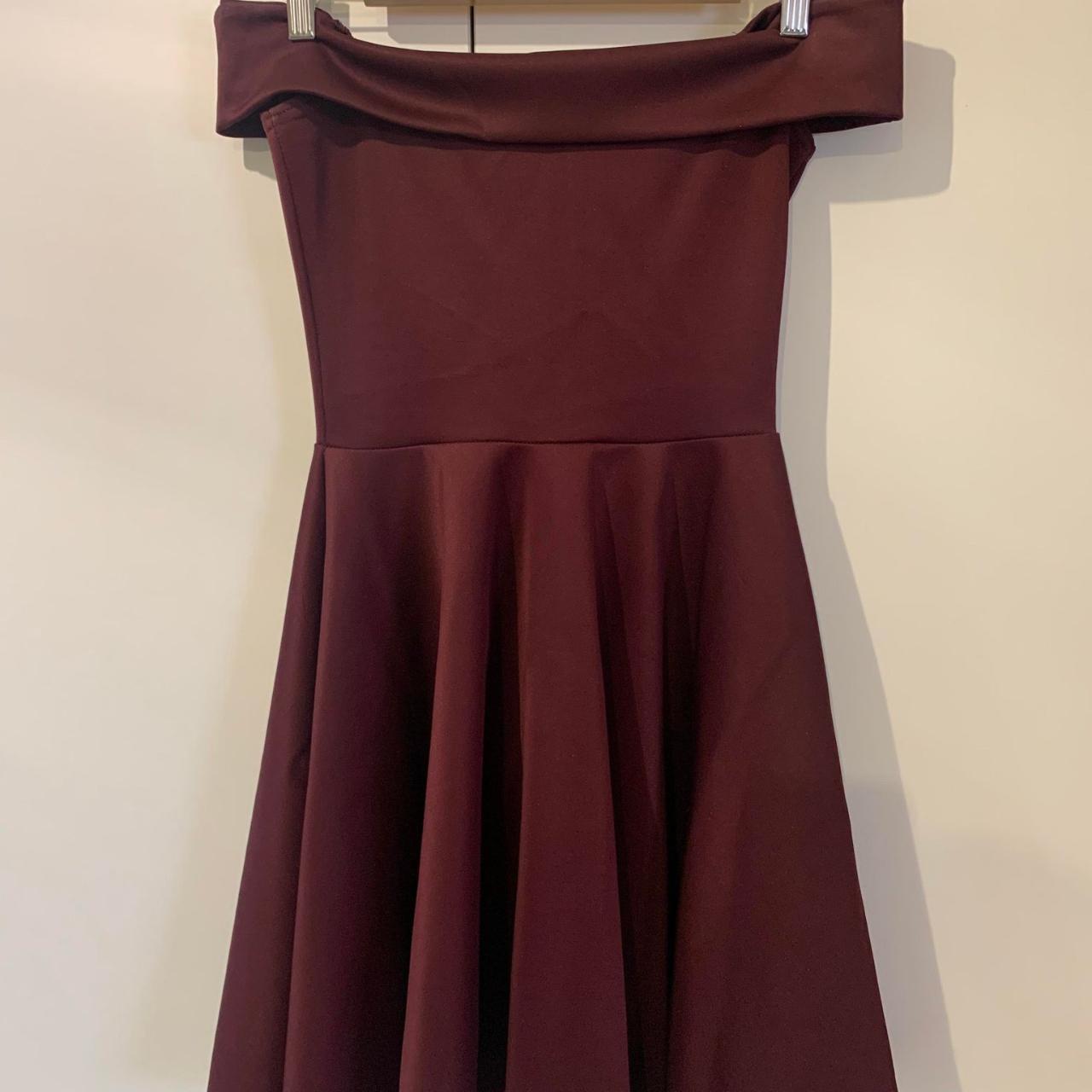 Boohoo Womens Burgundy Dress Depop 6132