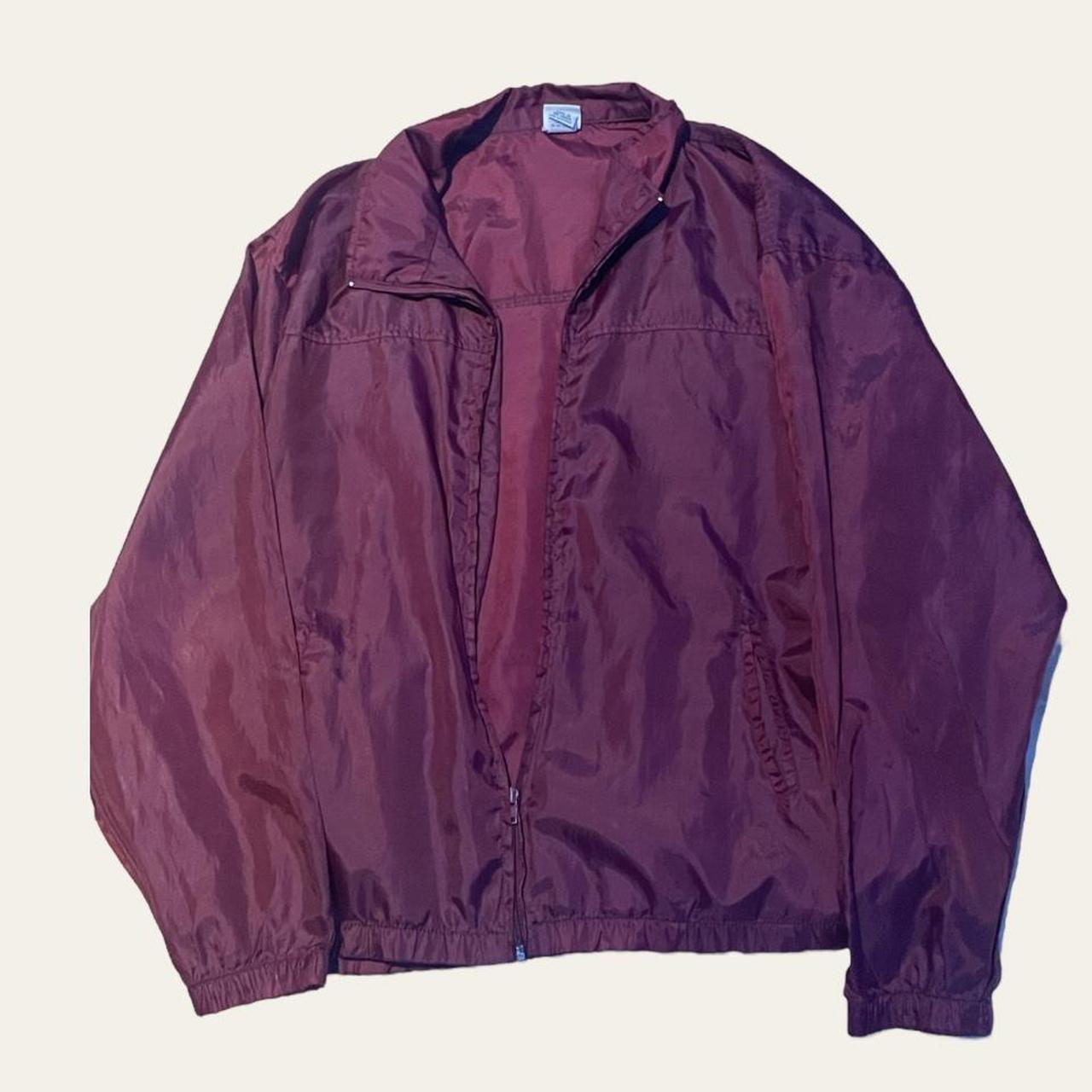 Haband Burgundy thin frabic windbreak Perfect for... - Depop