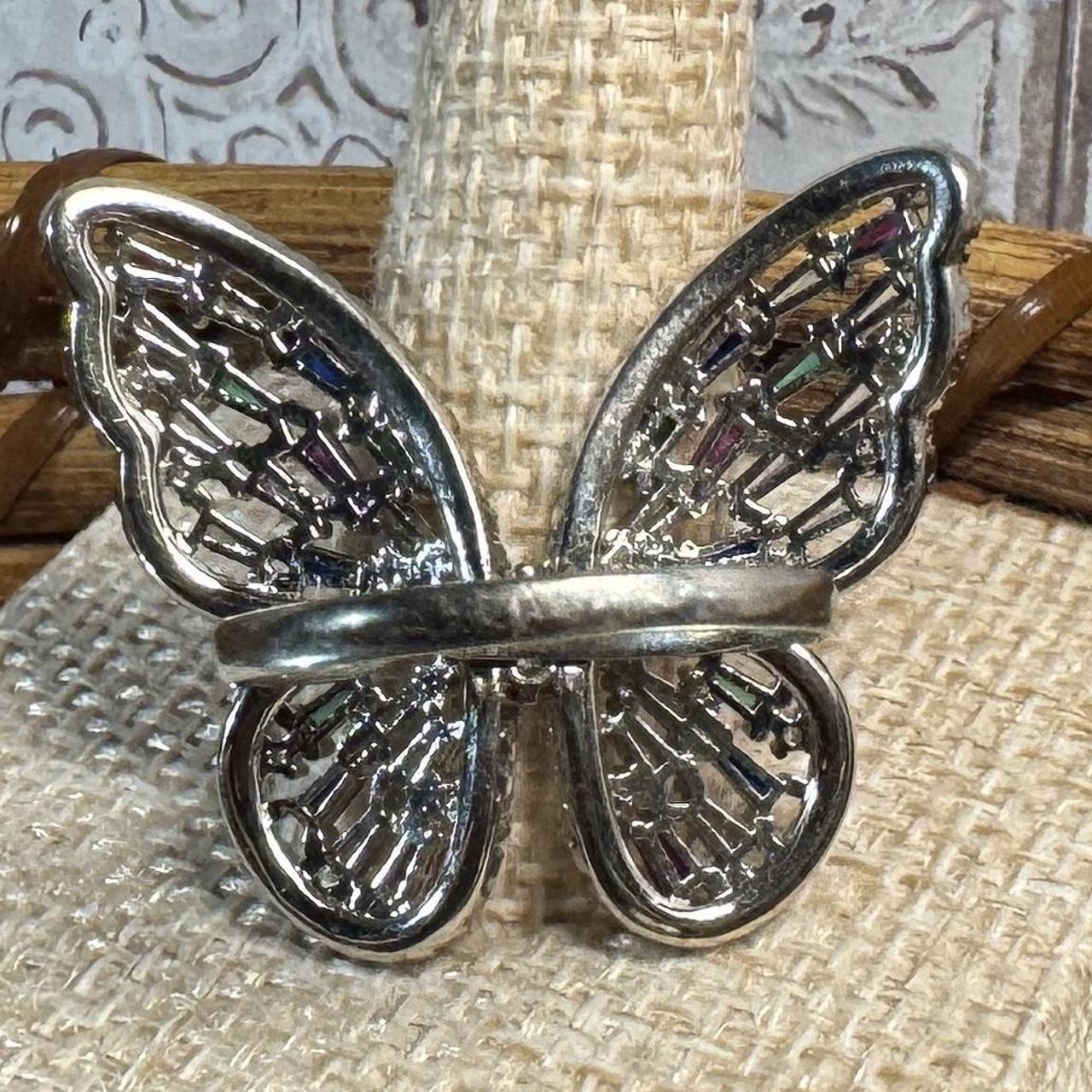 Preloved Women's Ring - Silver/Multi – Multicolor… - image 4