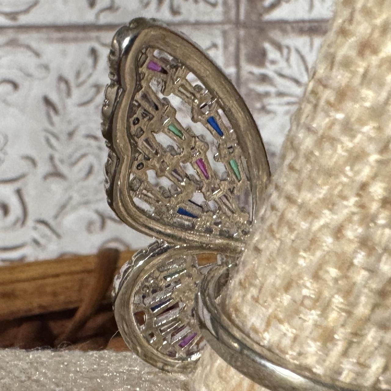 Preloved Women's Ring - Silver/Multi – Multicolor… - image 7