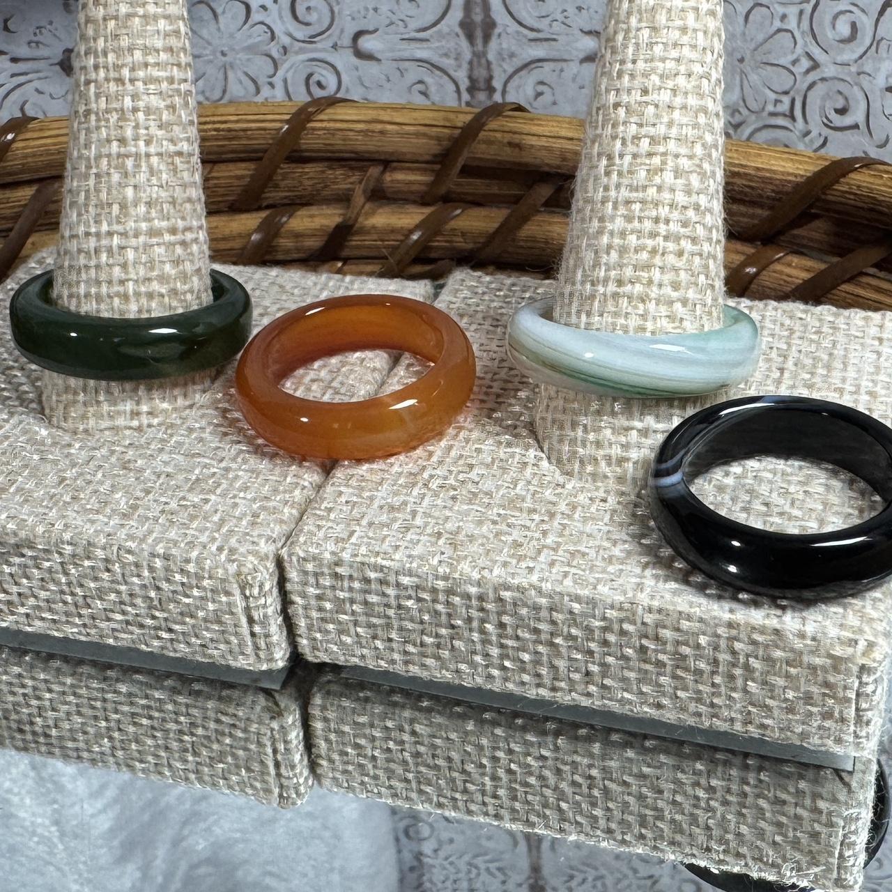 Women's Ring - Multi – Agate Multicolor Stone Rin… - image 2