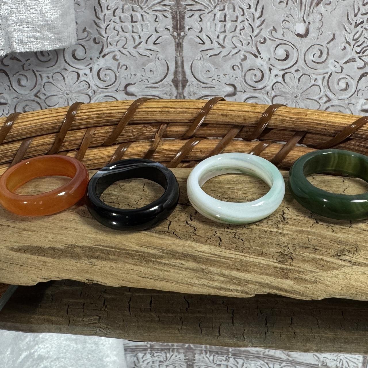 Women's Ring - Multi – Agate Multicolor Stone Rin… - image 1