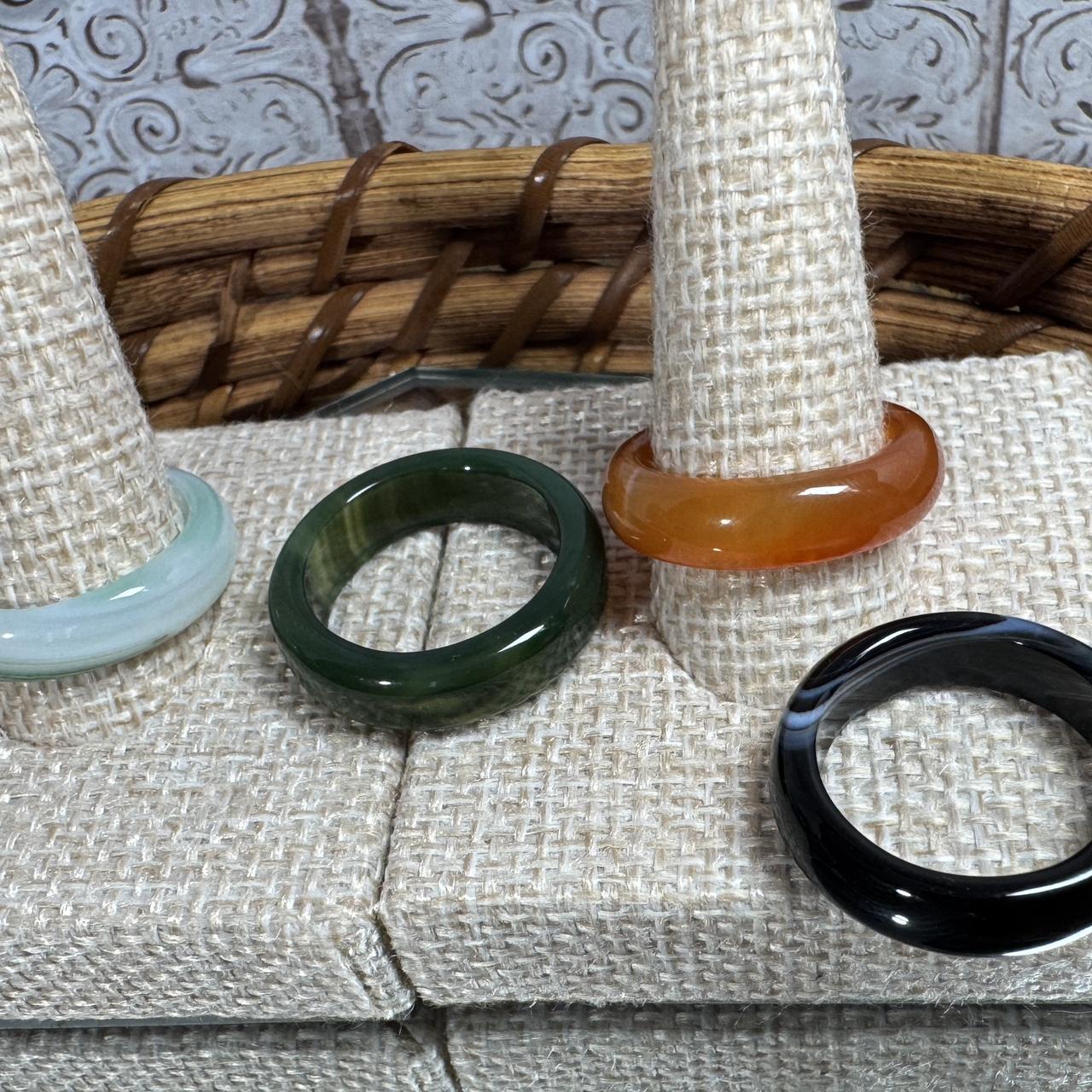 Women's Ring - Multi – Agate Multicolor Stone Rin… - image 8