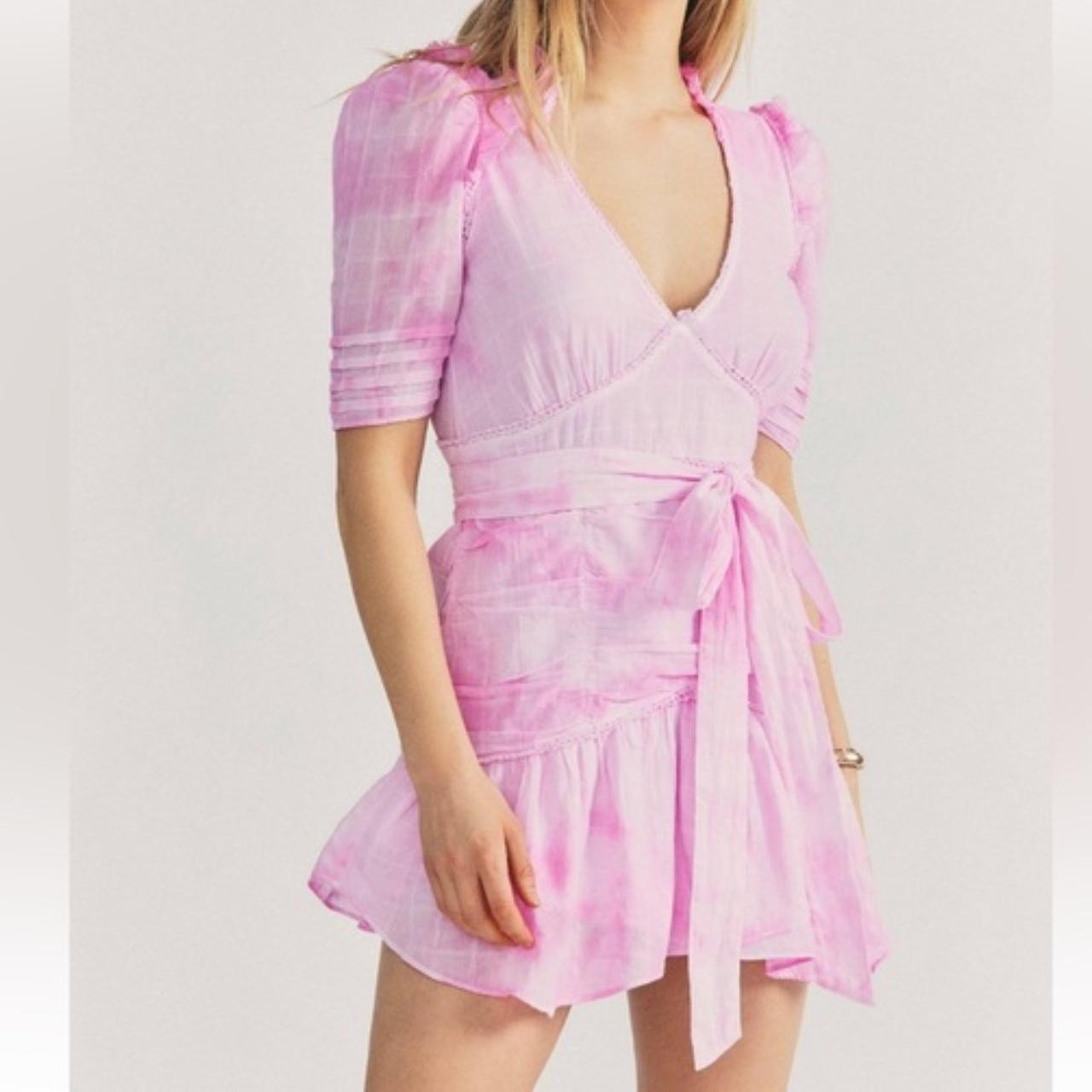 LoveShackFancy Pink Tie-Dye Dress ☆ Size: Women's... - Depop