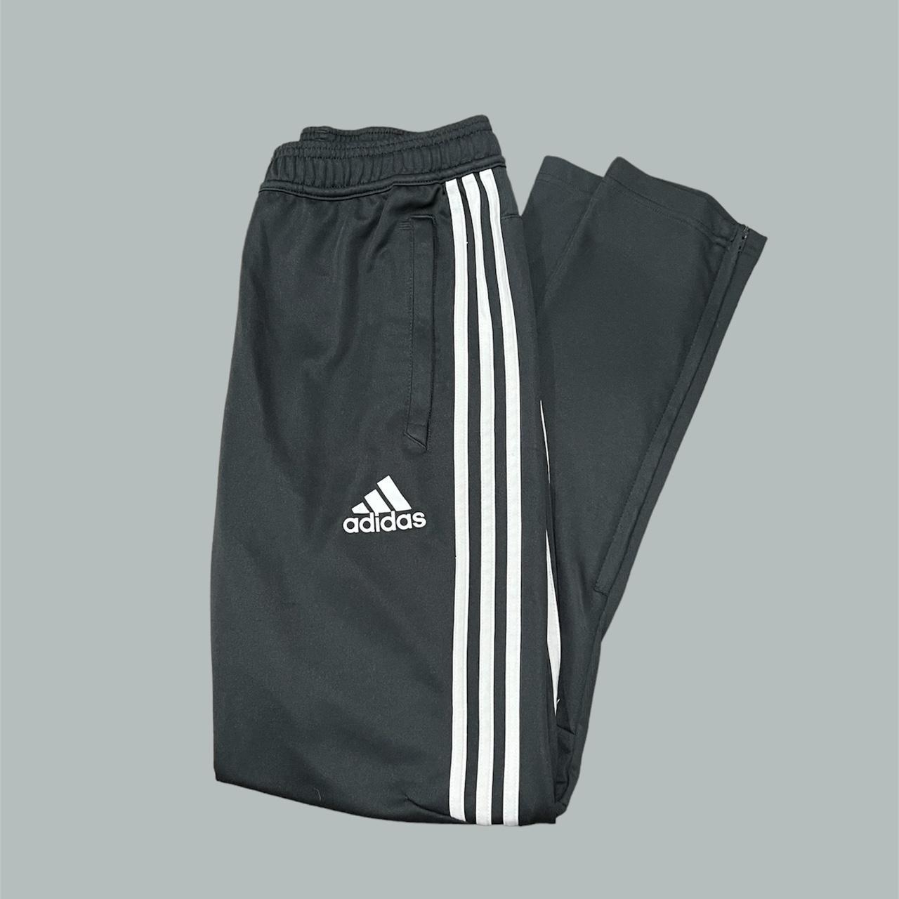 Adidas pants with 2024 zipper on bottom