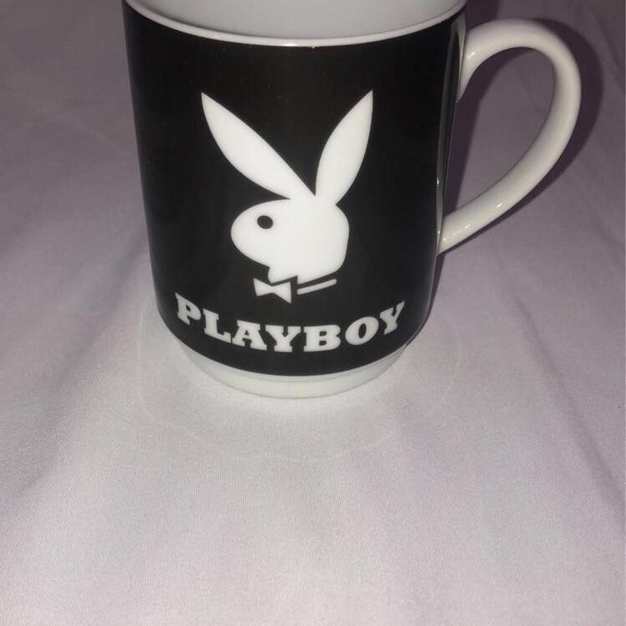 Vintage 90s Playboy Women's Black White Brown Real - Depop