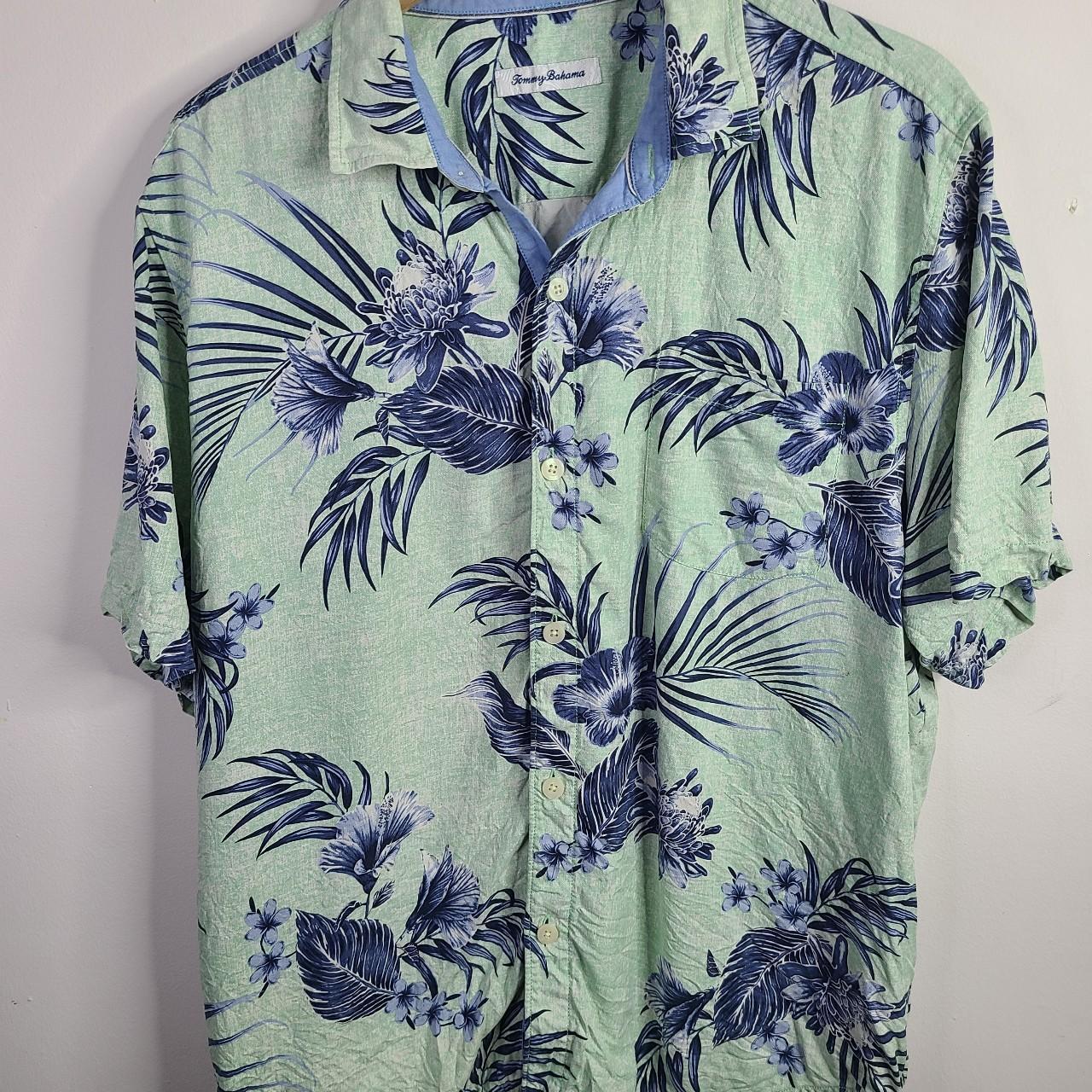 Tommy Bahama Hawaiian Shirt Mens Large Short Sleeve - Depop