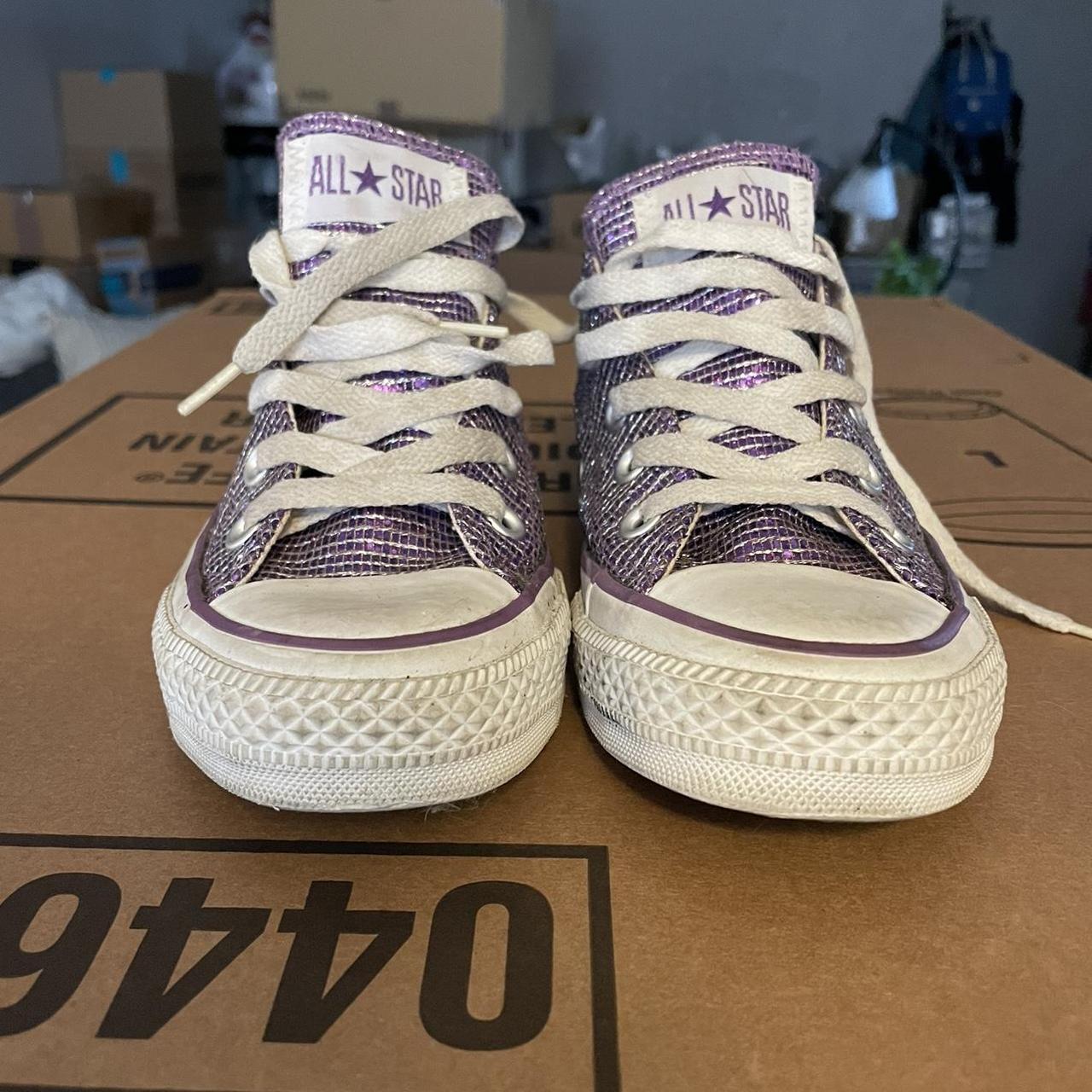 Bedazzled purple converse sale